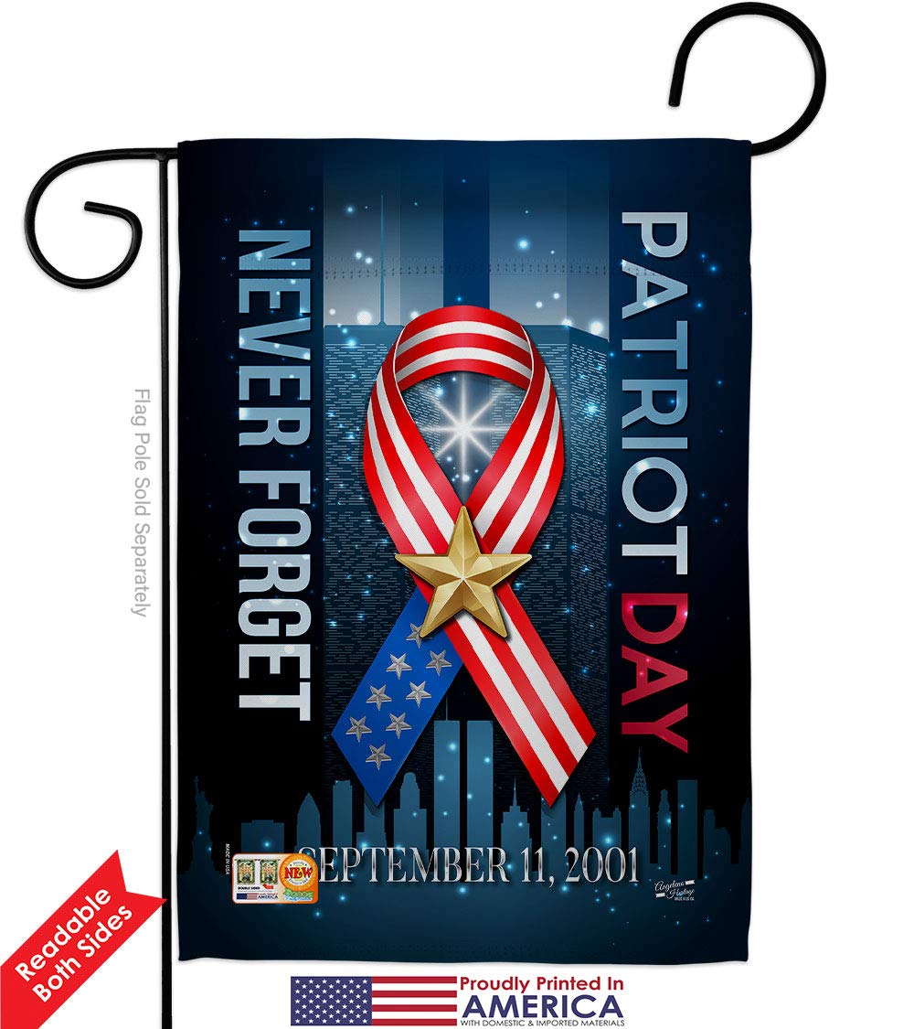 Patriotic 911 Never Forget Garden Flag Set - USA Made for Yard & Home Decor