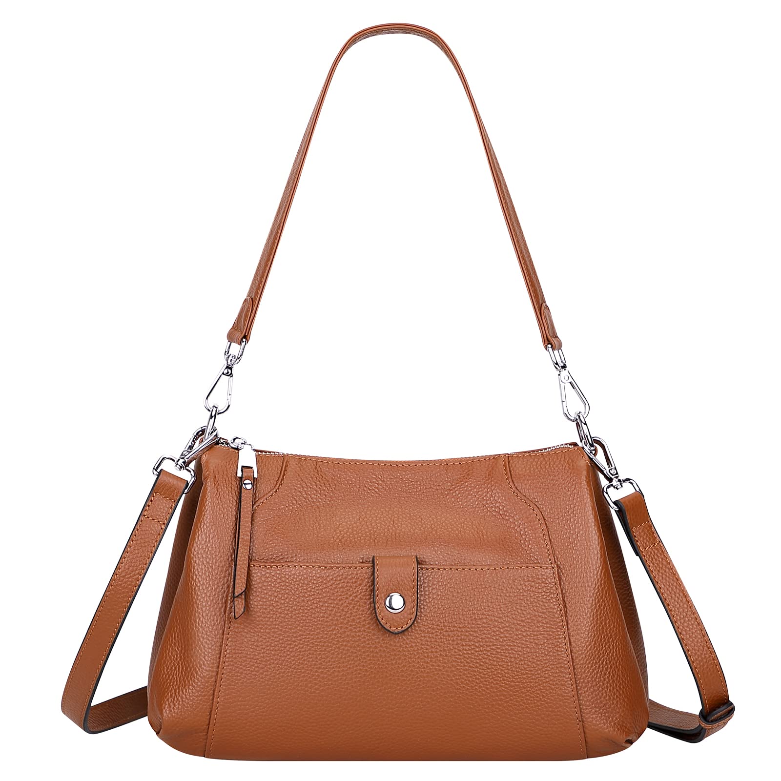 Genuine Leather Hobo Crossbody Bag for Women - Stylish Shoulder Purse for Daily Use