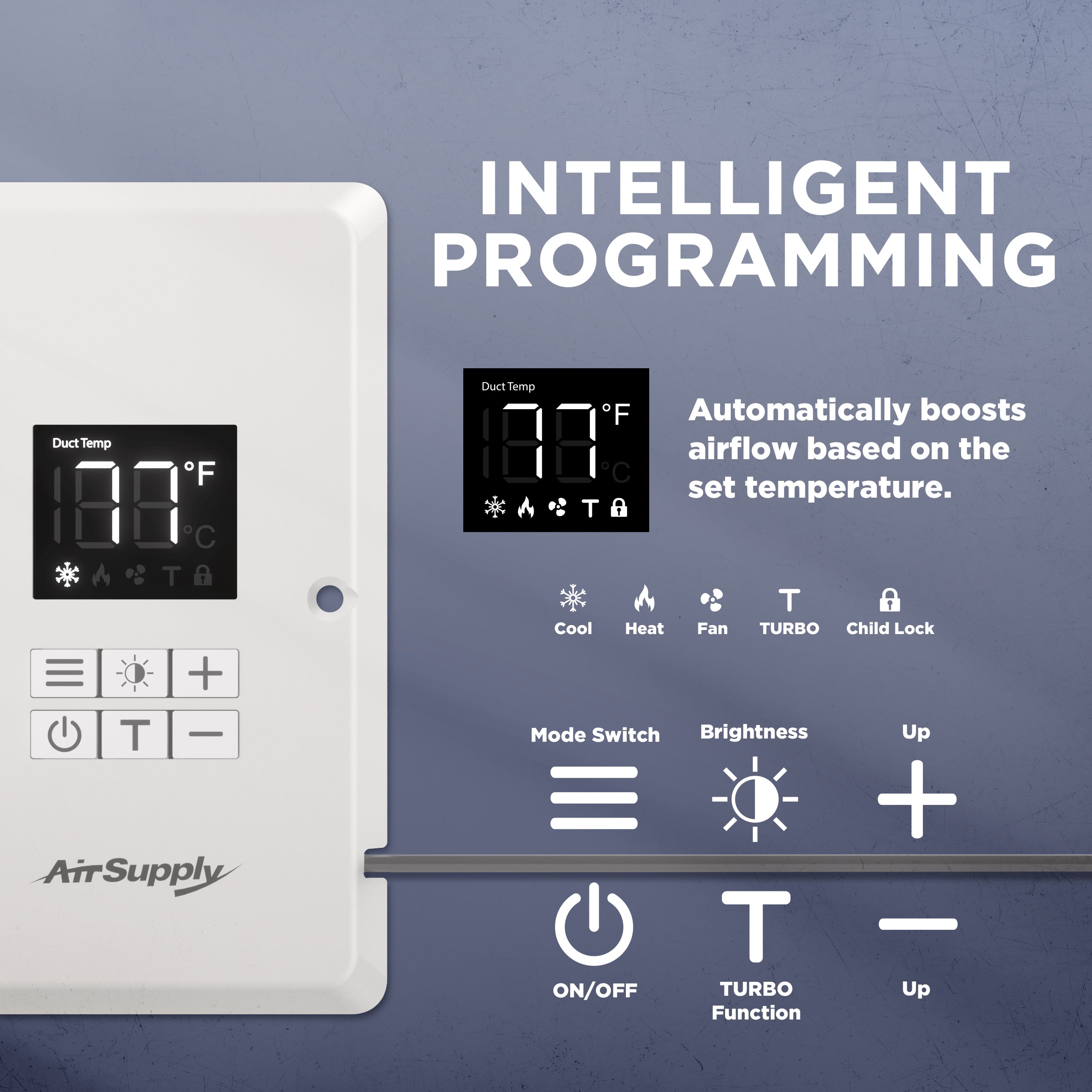 AirSupply BS410 High-Performance Register Booster Fan - Improve HVAC Airflow for Bedrooms, Offices & Basements | Energy Efficient Cooling & Heating Solution
