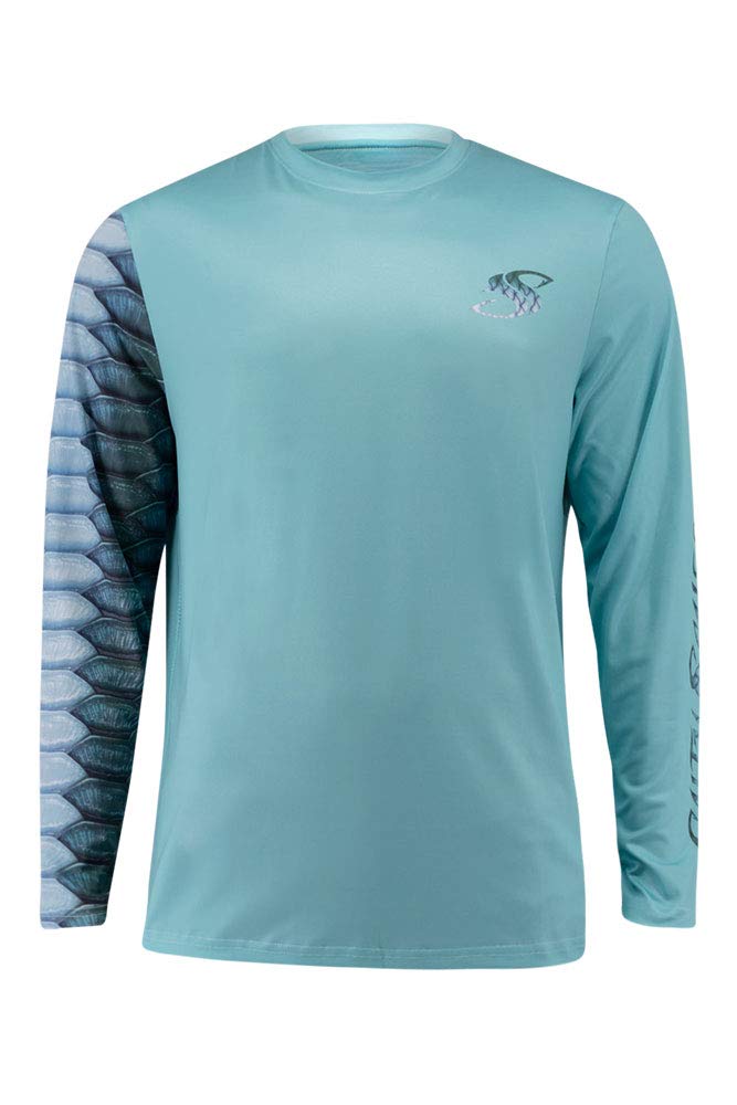 Salty Scales Tarpon Gen 2 UPF 50+ Men's Fishing Shirt - Sun Protection Performance Shirt for Saltwater Fishing & Outdoor Activities