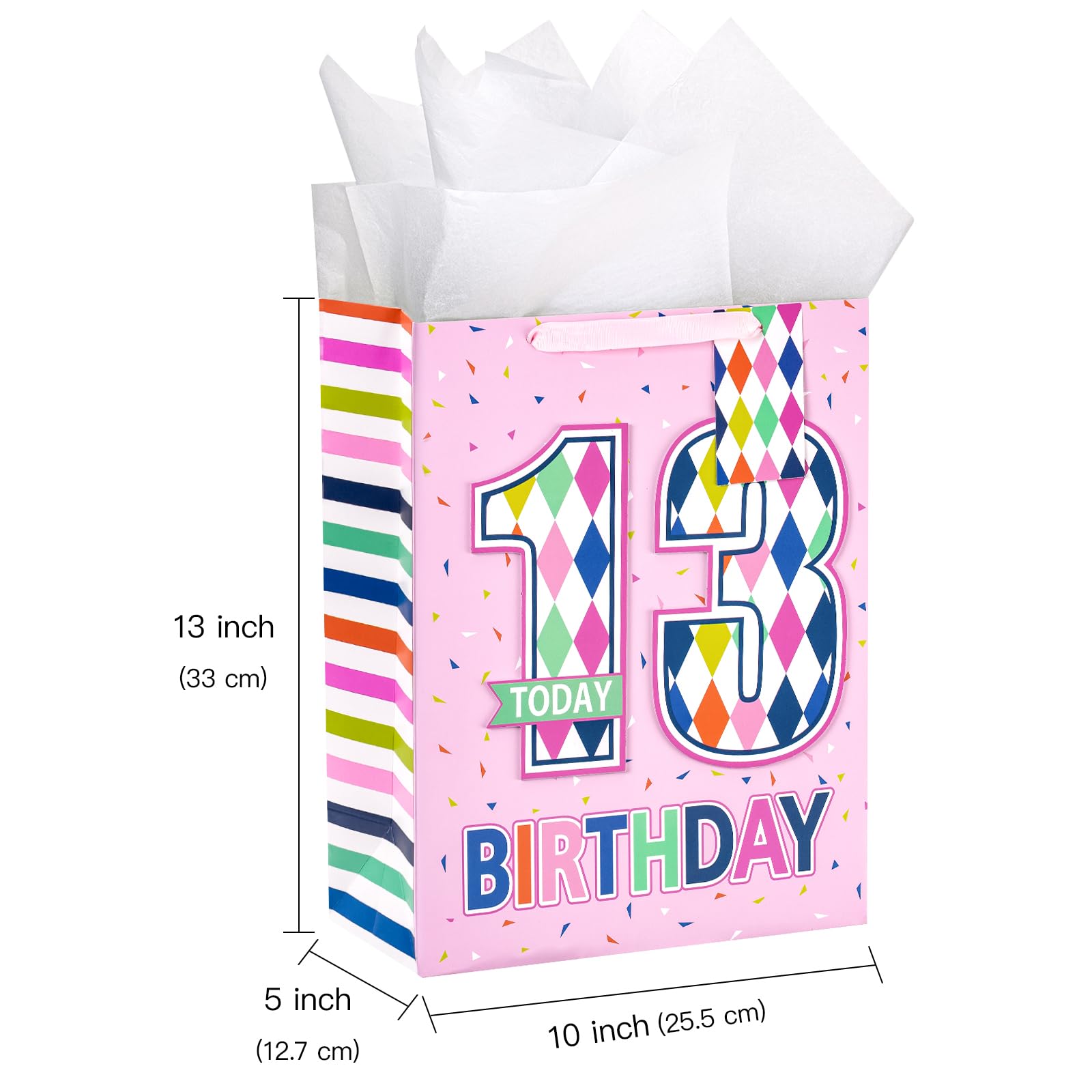 Pink Birthday Gift Bag with Card for Girls - Party Favors & Gifts