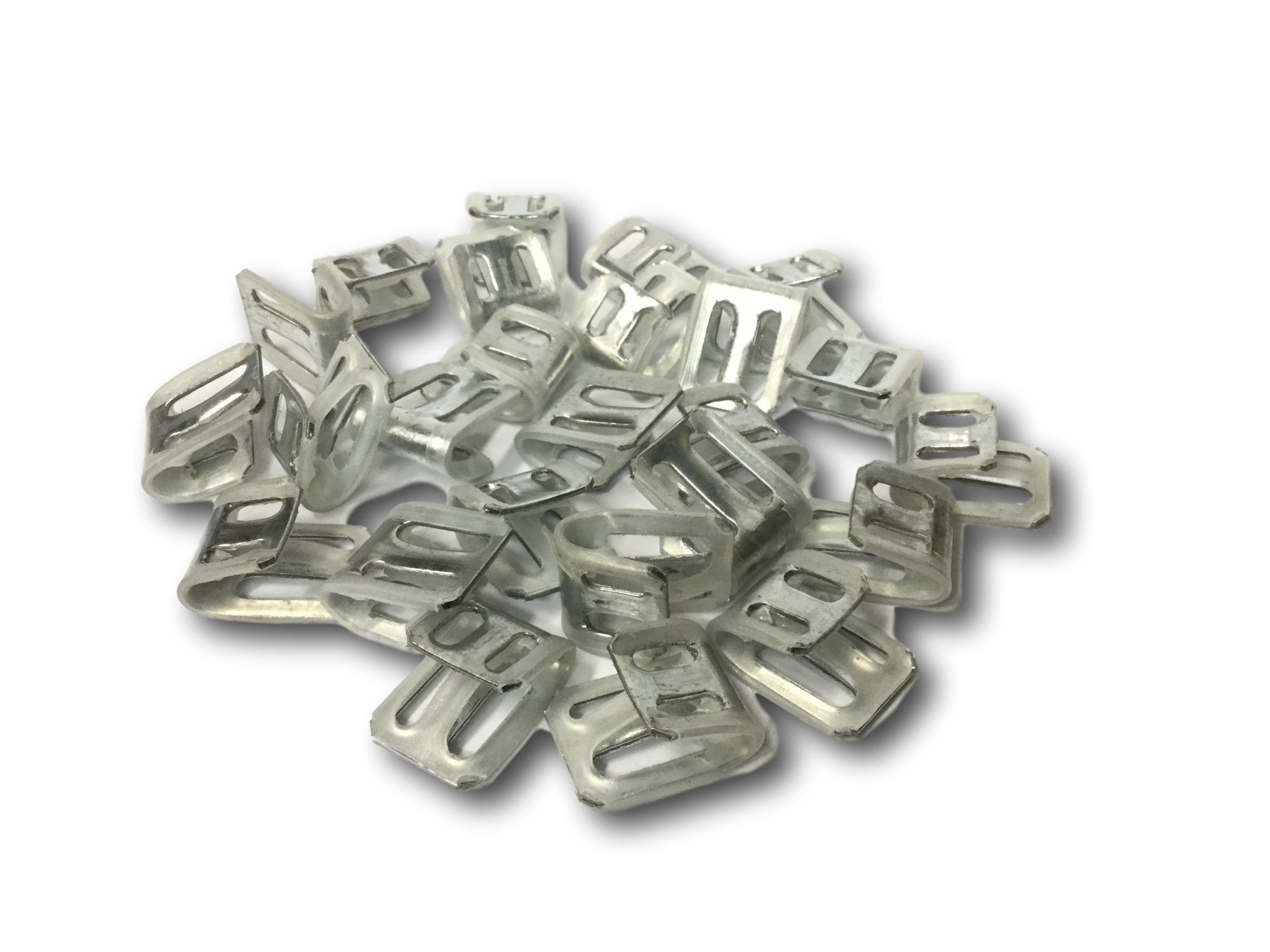 Upholstery Spring Clips 50pcs - EK S Clips with Plastic Sleeves for Chair Sofa Couch Repair