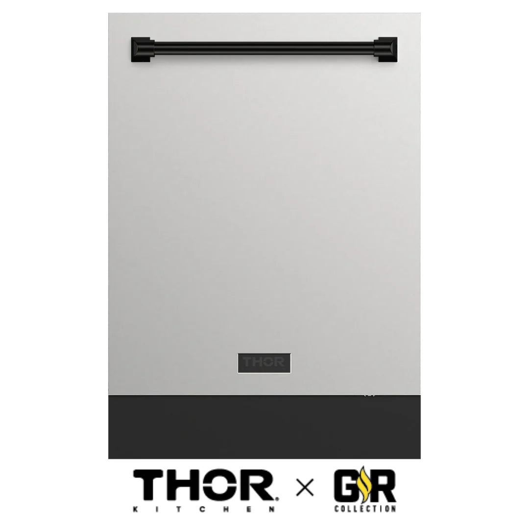 Gordon Ramsay by THOR Kitchen 24 Inch Built-In Dishwasher - Stainless Steel Interior, Black Exterior (Model DW24X8BA99 BLK) - Perfect for Modern Kitchens & Open-Concept Homes