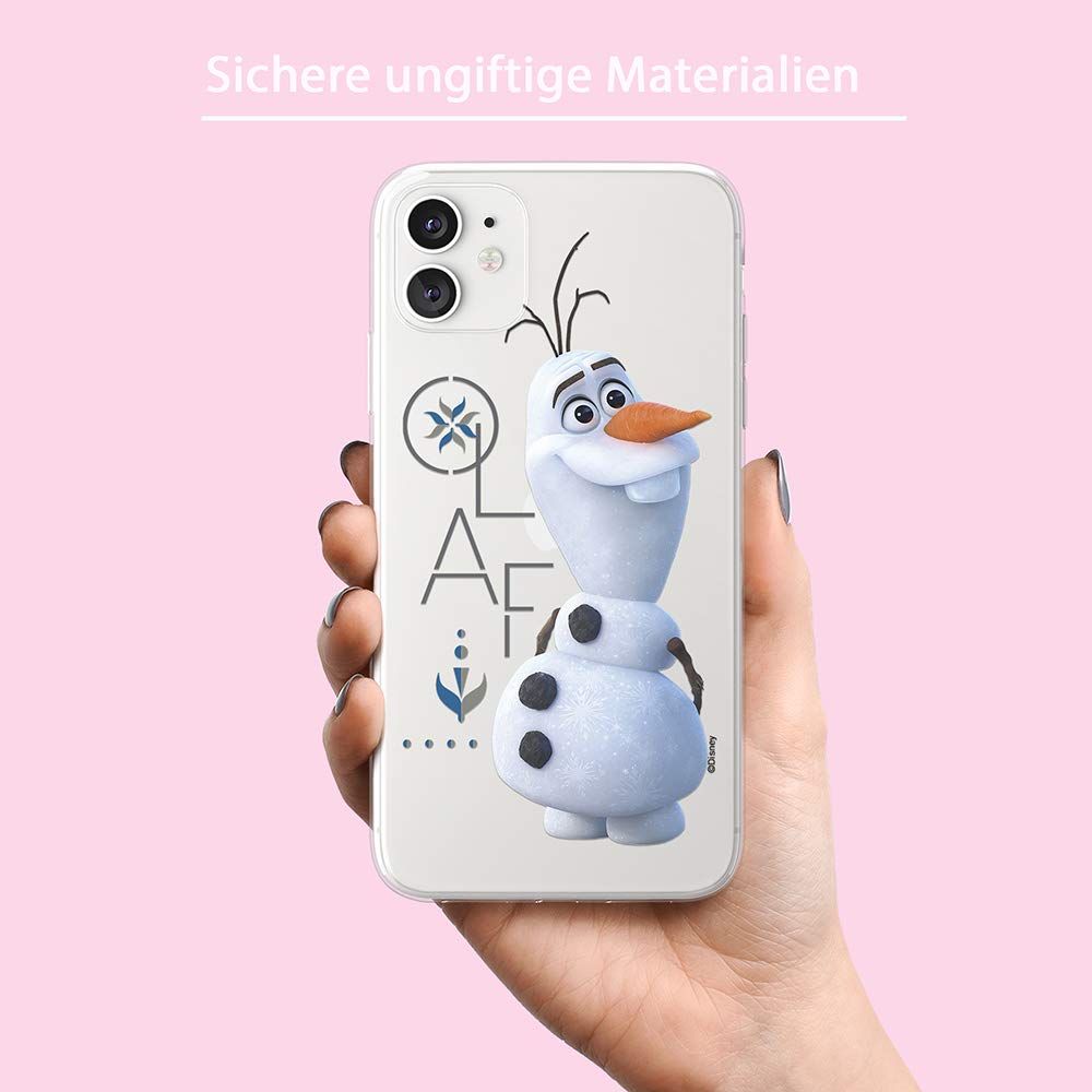 Original & Officially Licensed Disney Olaf Pattern iPhone 11 Case - Slim Fit, Semi-Transparent Protective Cover for Apple iPhone 11 - Perfect for Daily Use, Travel & Disney Fans
