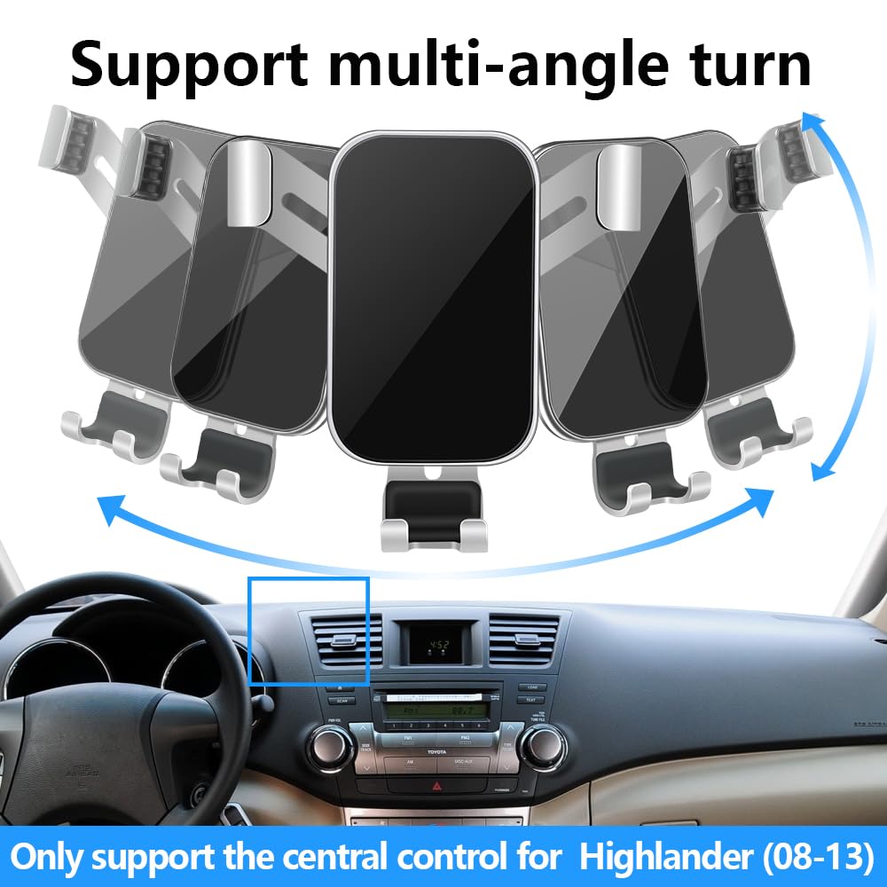 Toyota Highlander Car Phone Holder 2008-2013 - Air Vent Mount for Navigation & Charging