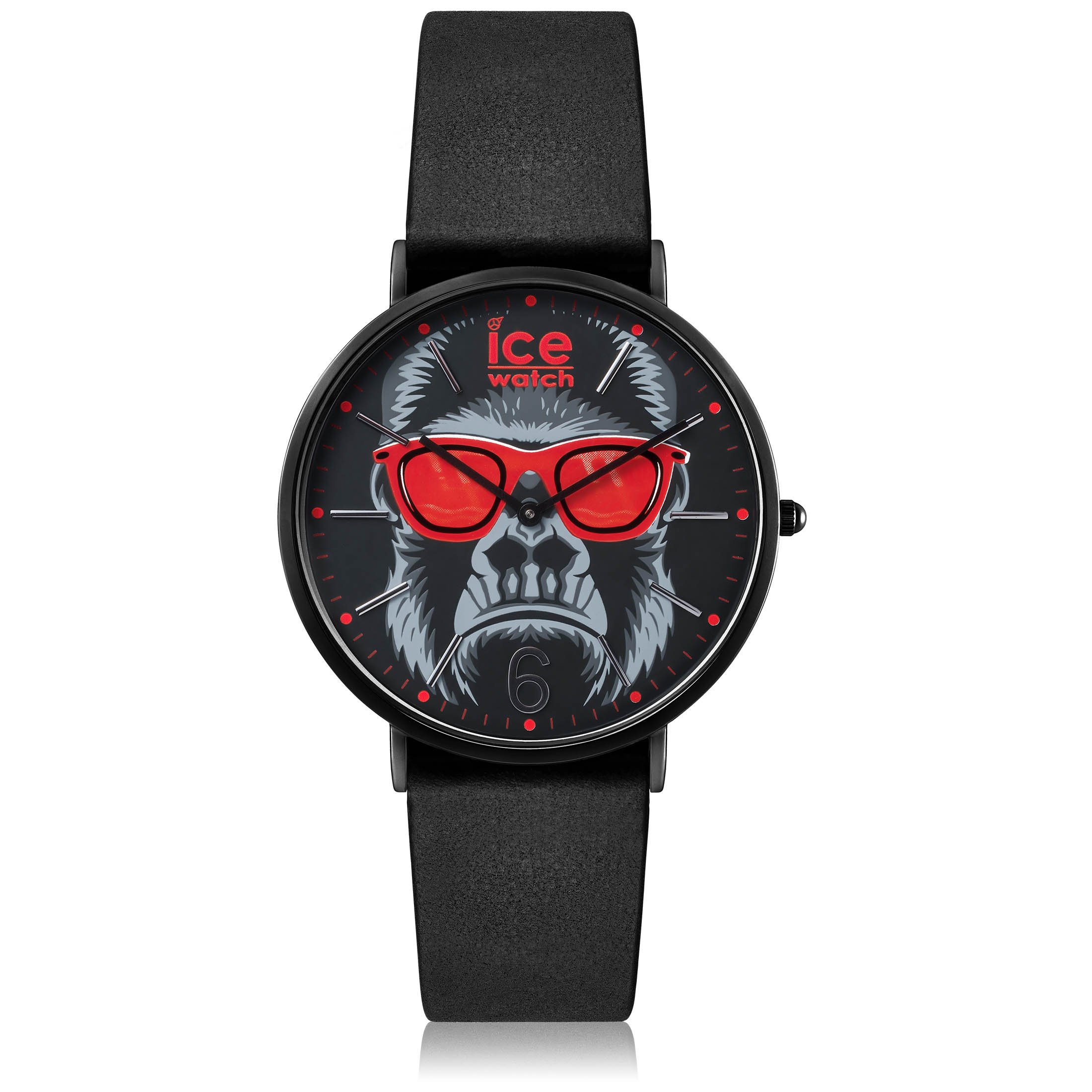 Ice-Watch Halloween Black/Red Men's 41mm Analog Quartz Watch - Stylish Casual & Party Wear for Halloween, Christmas, and Special Occasions