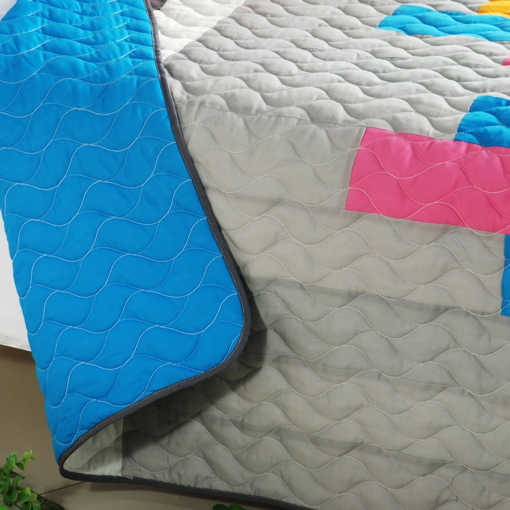 Creative Life 3-Piece Vermicelli Quilted Patchwork Bedding Set - Full/Queen Size - Soft & Stylish for Cozy Bedrooms, Guest Rooms & Dorm Decor