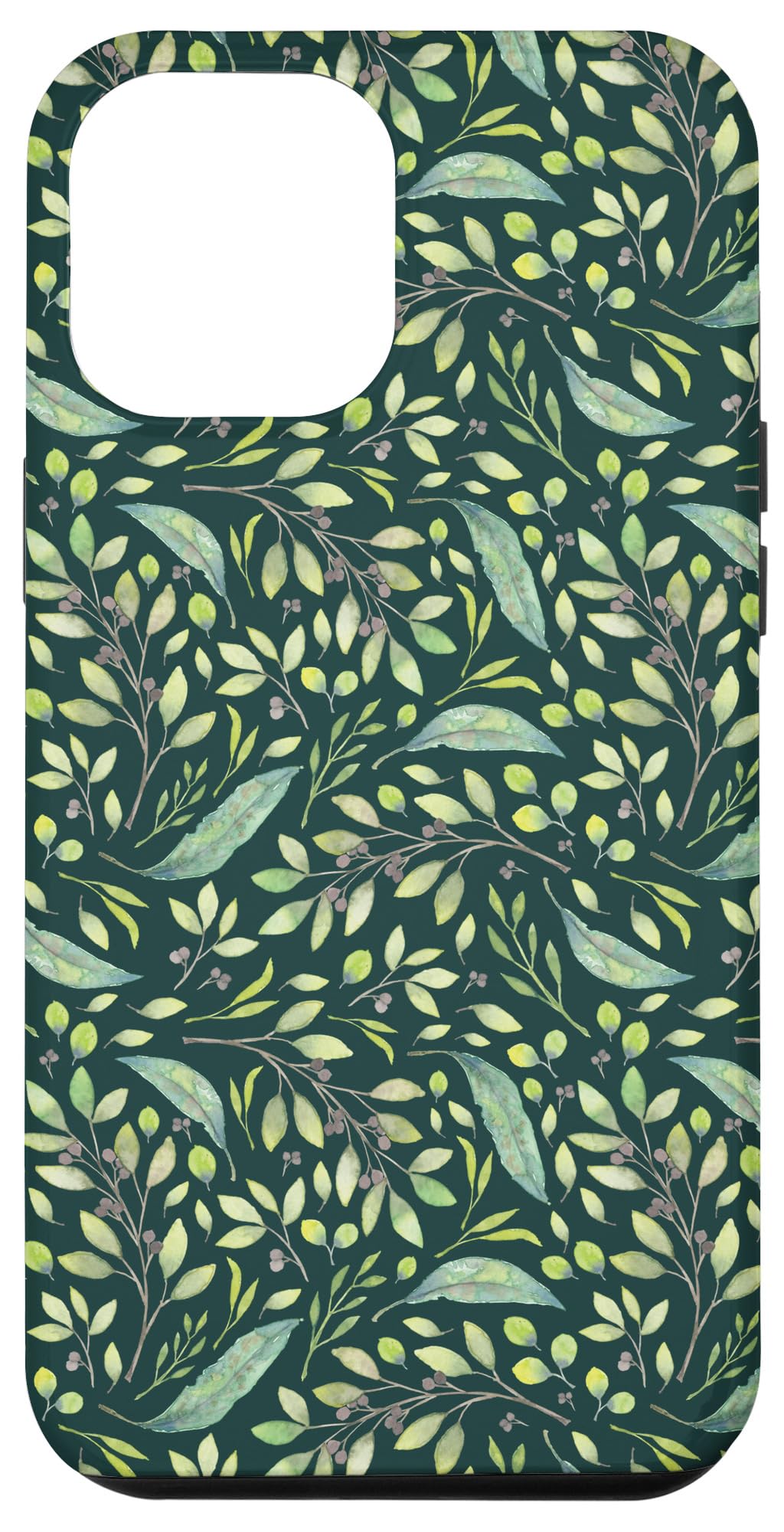 iPhone 12 Pro Max Case - Floral Watercolor Botanical Leaf Design Protective Cover | Slim Fit Shockproof Phone Case for Women & Men | Perfect for Everyday Use, Travel & Outdoor Activities