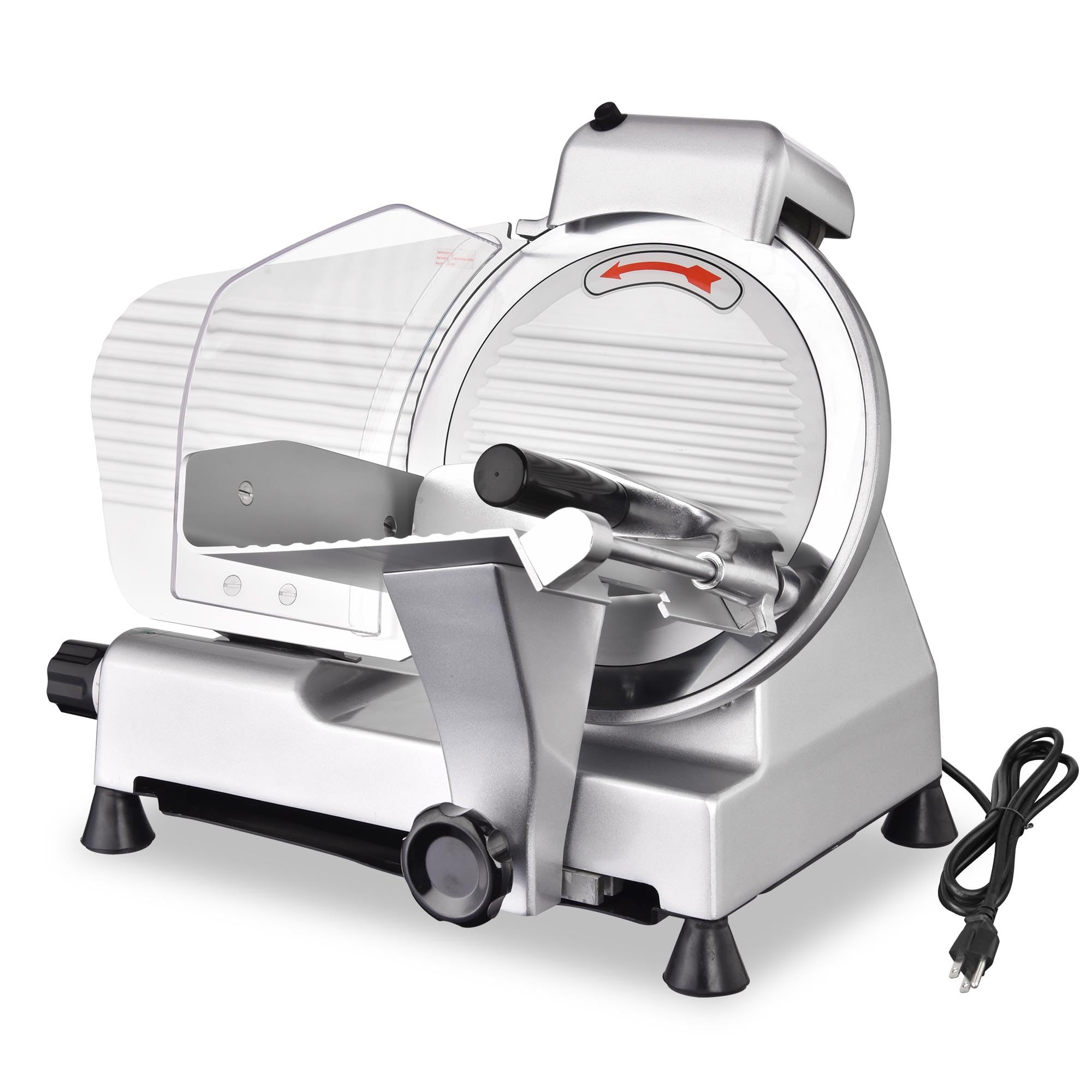 WeChef 10-Inch Commercial Electric Meat Slicer - 240W Stainless Steel Deli & Cheese Slicer with 0-12mm Adjustable Thickness - Perfect for Restaurants, Delis, Catering & Home Kitchen Use - Ideal for Slicing Meats, Cheeses, Vegetables & More