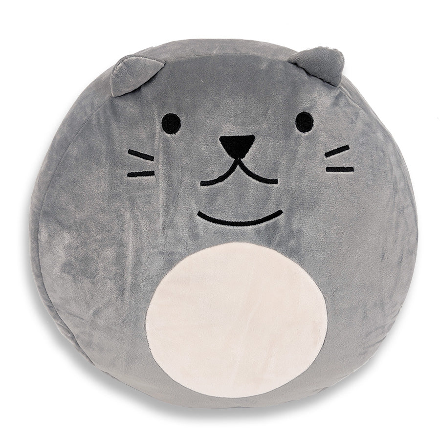 Soft & Cute Squishy Polyester Cat Pillow with Tail & Ears - Purr cilla The Cat Plush Toy for Kids & Adults - Perfect for Bedroom Decor, Couch Cuddling & Stress Relief