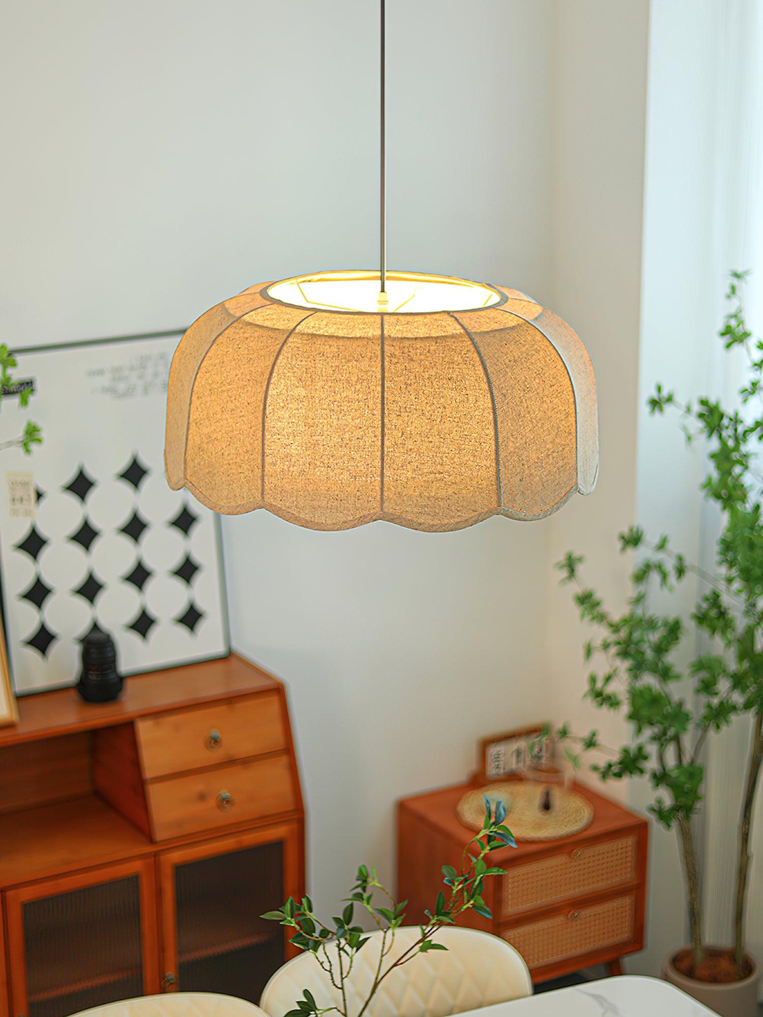Handmade Banana Leaf Pendant Light - Natural Rattan Hanging Lamp for Boho Home Decor, Living Room, Bedroom & Patio Lighting