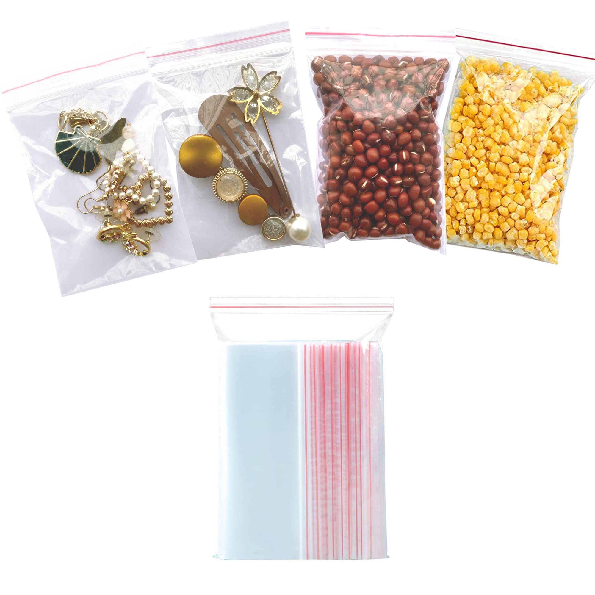 100pcs Small Ziplock Plastic Bags 3