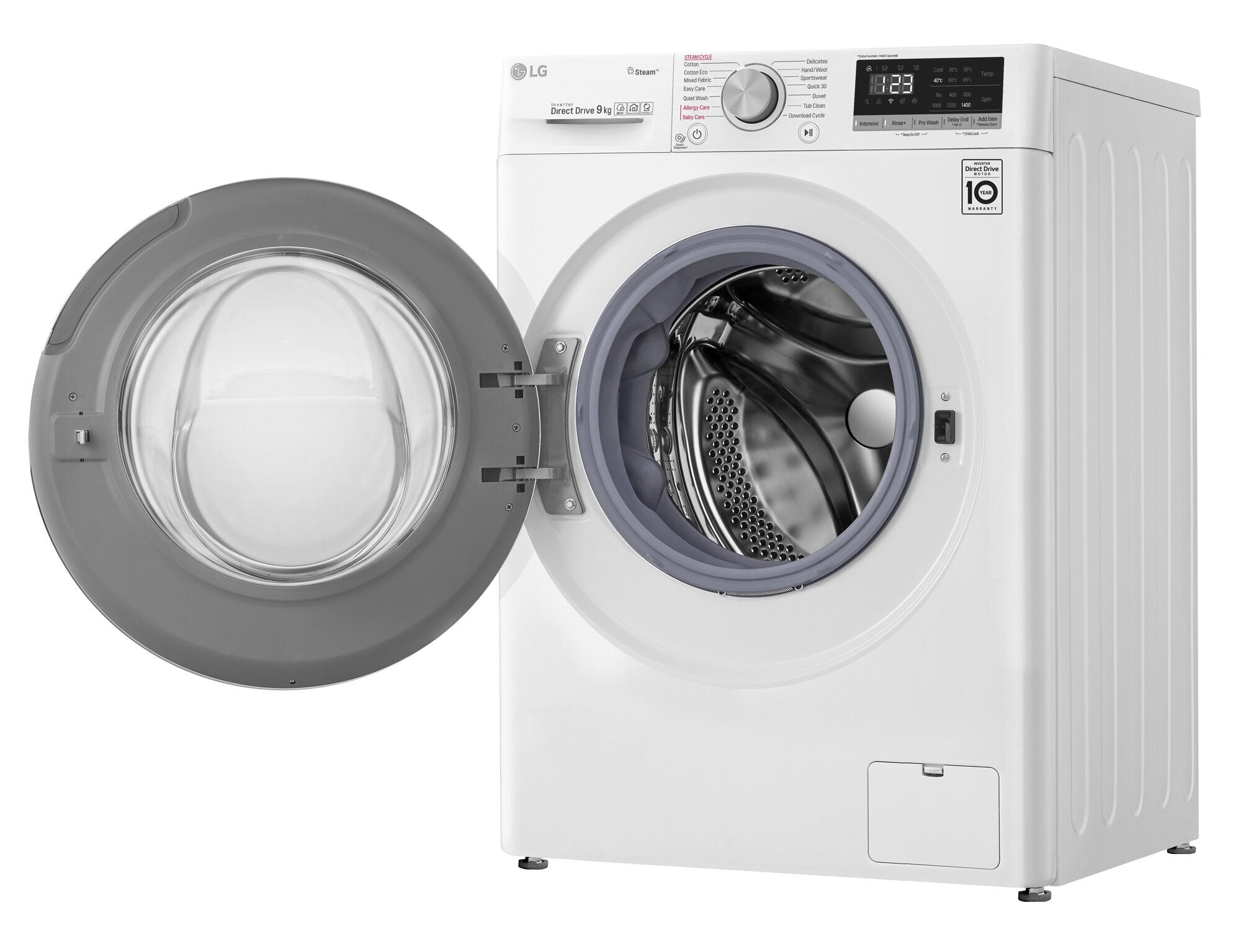 LG 9kg Front Load Washing Machine with Steam WV5 1409W - Energy Efficient, Quiet Operation - Perfect for Apartments, Laundry Rooms & Small Families