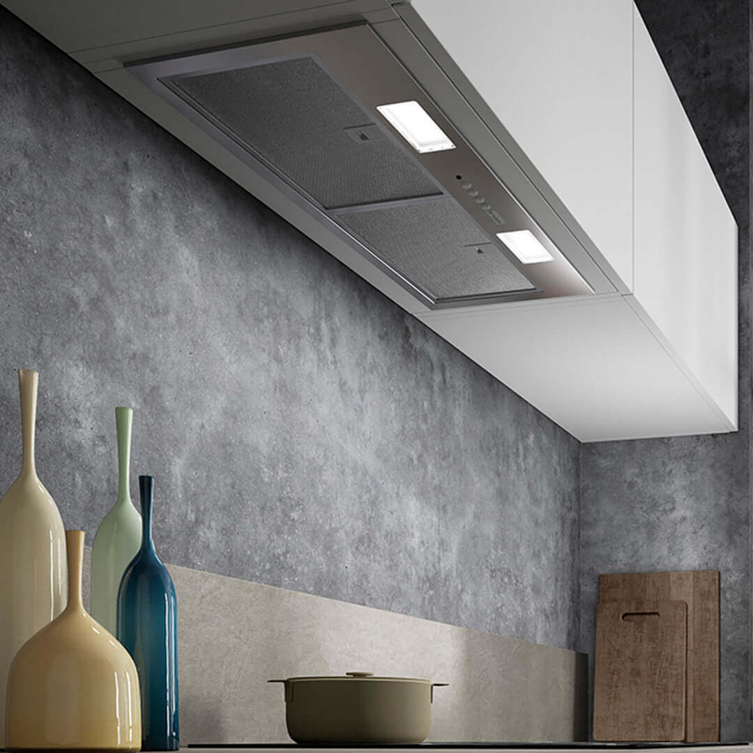 Faber Inca 28-inch Smart Stainless Steel Built-In Range Hood - Powerful Kitchen Ventilation for Modern Homes | Perfect for Cooking, Grilling & Smoke Removal