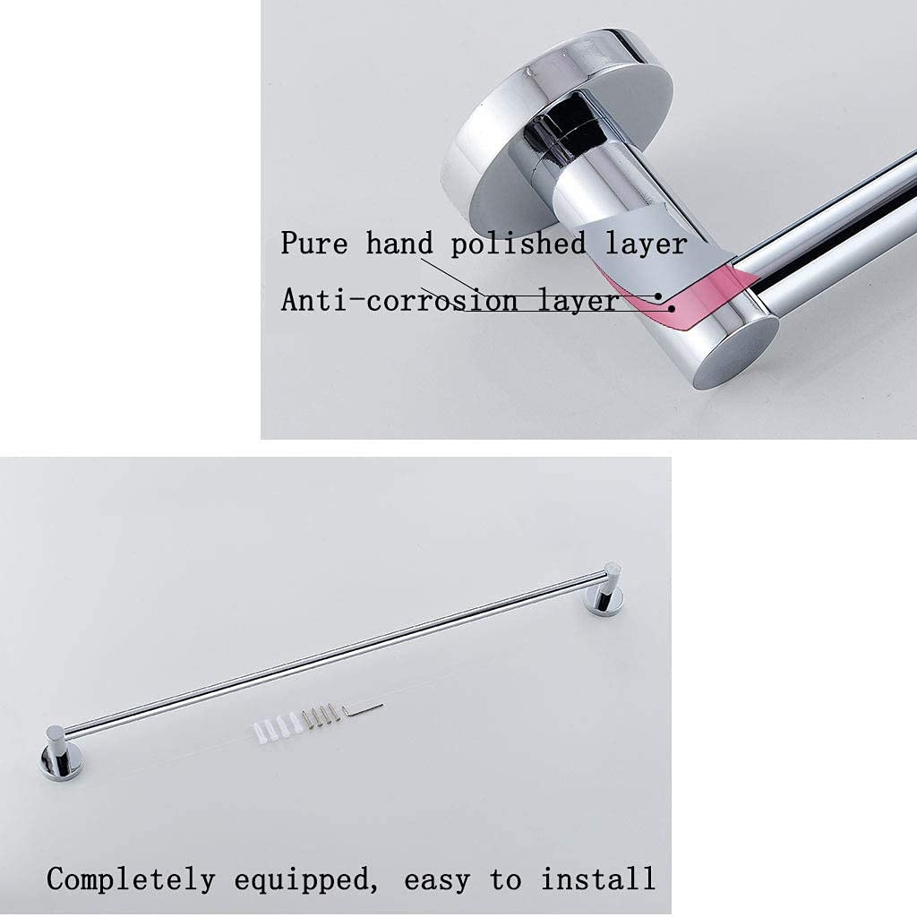 Stainless Steel Bathroom Towel Rack - 15.8 Inch Polished Towel Bar with Perforated Mounting (5 Sizes) - Perfect for Bathroom, Kitchen, Spa & Hotel Decor