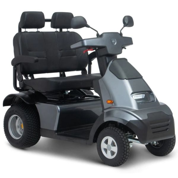 AFIKIM Afiscooter S4 Heavy Duty Mobility Scooter - Dual Seat Electric Scooter for Adults - Ideal for Outdoor & Indoor Use, Shopping, Travel & Daily Commuting
