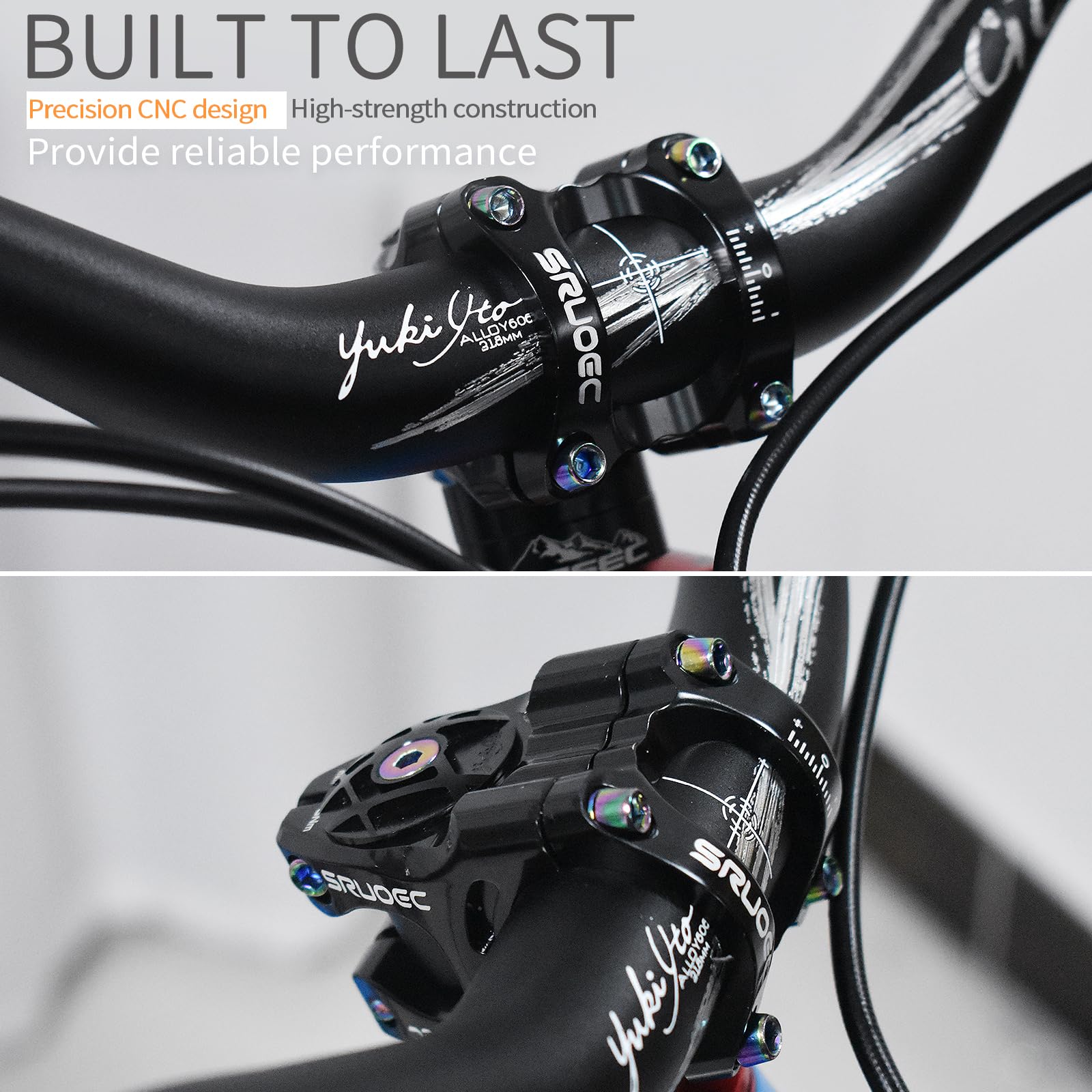 31.8 x 28.6mm Bike Stems - 35mm Short Handlebar Mountain Bike Stem for Road Bikes, MTB, BMX, Fixed Gear & Track Bikes | Lightweight Aluminum Alloy Cycling Stem for Downhill Racing & Urban Commuting