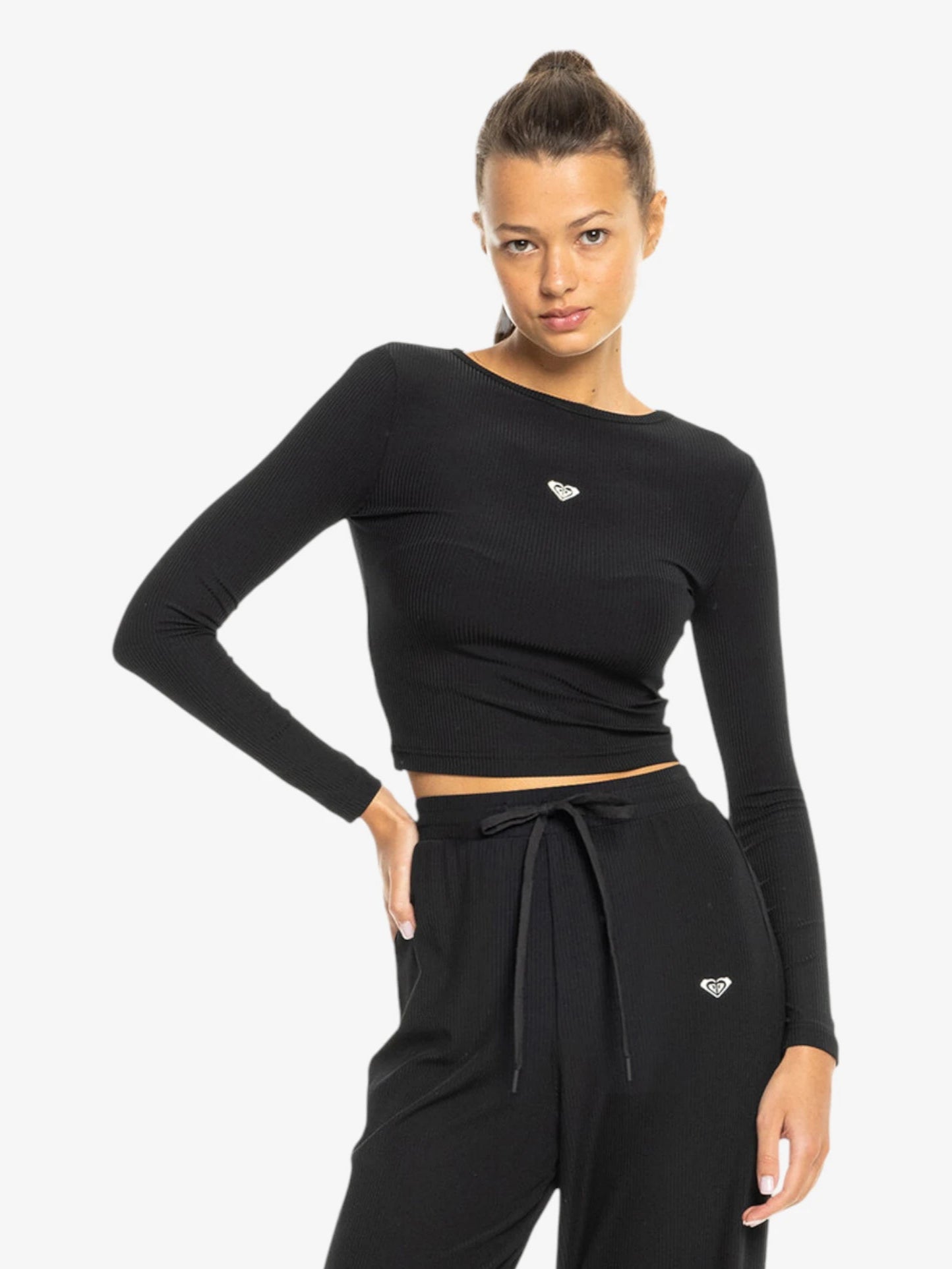 ROXY Fitness Rise & Vibe Black Women's Workout Tank Top - Lightweight Moisture-Wicking Gym Shirt for Yoga, Running & Activewear