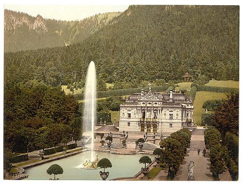Vintage Linderhof Castle Photo Print - Upper Bavaria, Germany c1895 - Historical Home Decor & Gift for History Lovers
