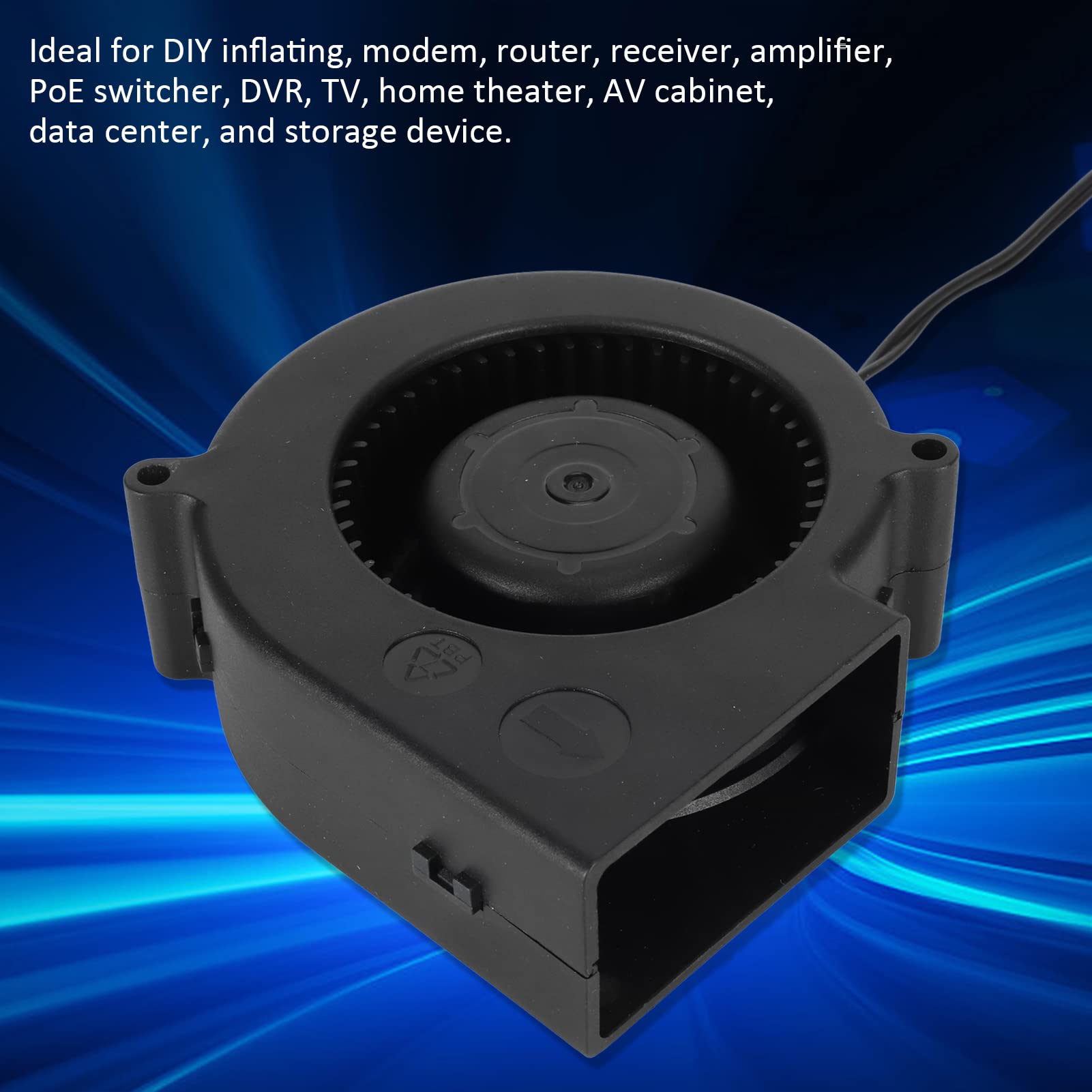 97x33mm USB Blower Cooling Fan - 3.8 Inch 3-Speed Brushless DC 5V Fan (3800 RPM, 22 CFM) for PC Cooling, Electronics, 3D Printers & Gaming Rigs | Quiet High-Performance Computer Fan for Optimal Airflow