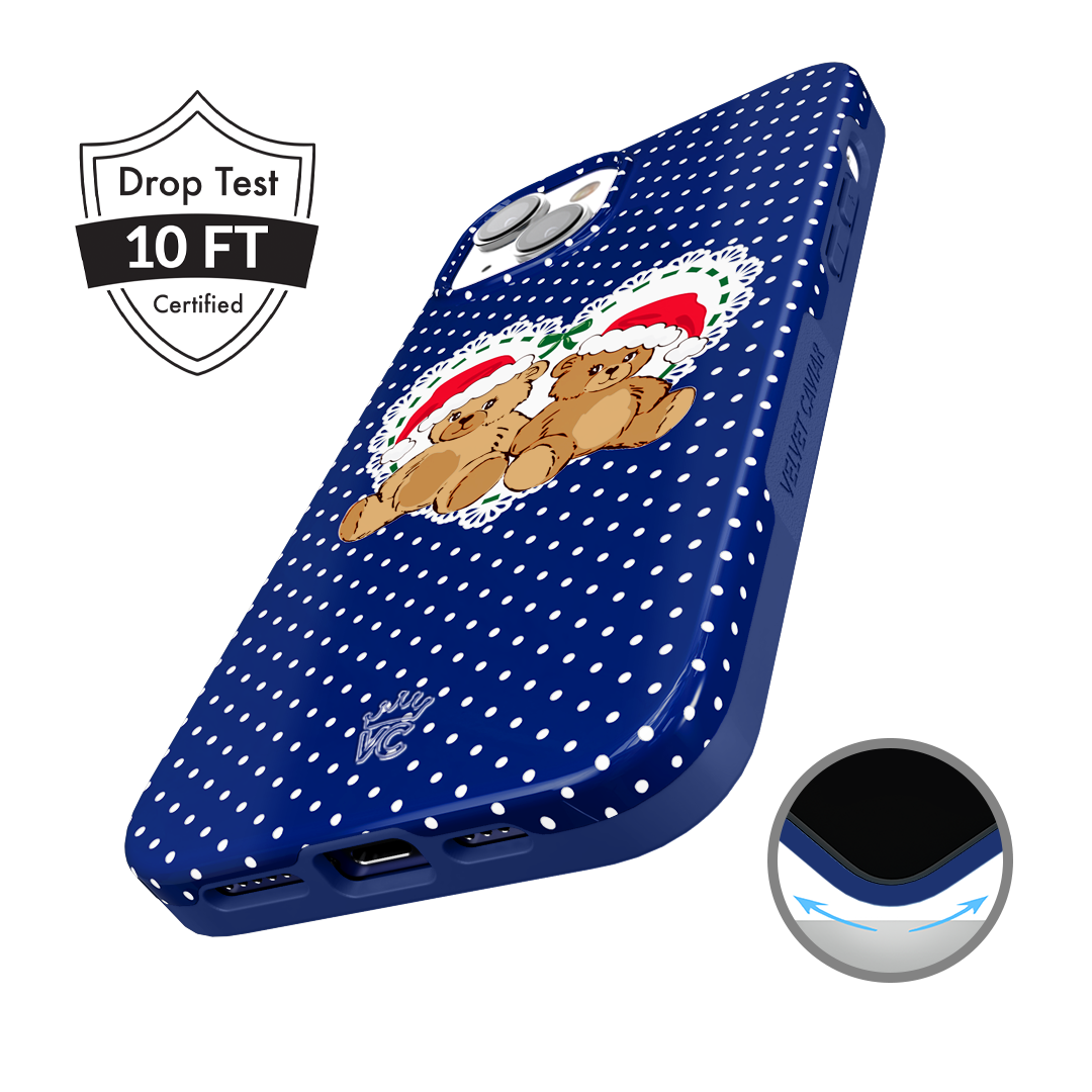 Winter Teddy Bear iPhone Case - Cute & Protective Phone Cover for iPhone 13/14/15 Pro Max - Perfect Gift for Christmas, Valentine's Day & Everyday Use