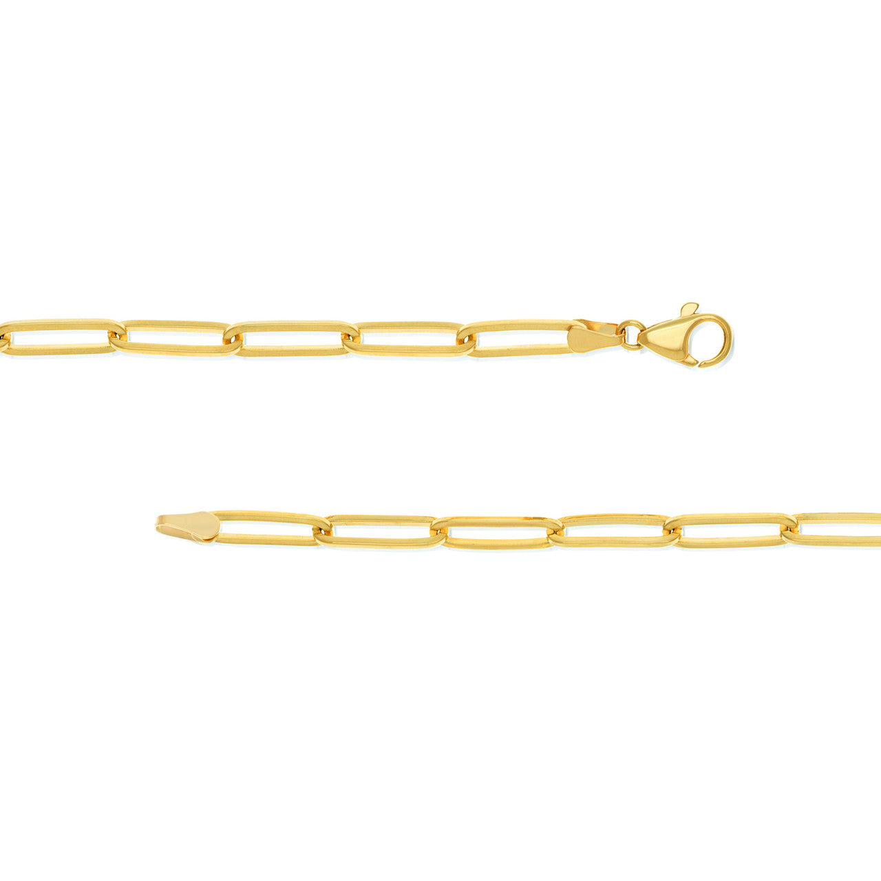 14K Yellow Gold 5mm Elongated Link Chain Necklace for Women - Elegant Layered Necklace for Everyday Wear, Gift Giving & Special Occasions