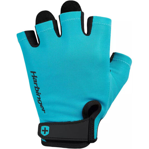 Harbinger Unisex Power Gloves 2.0 - Weightlifting & Gym Training Gloves for Men & Women - Aqua Color - Perfect for CrossFit, Powerlifting & Strength Training