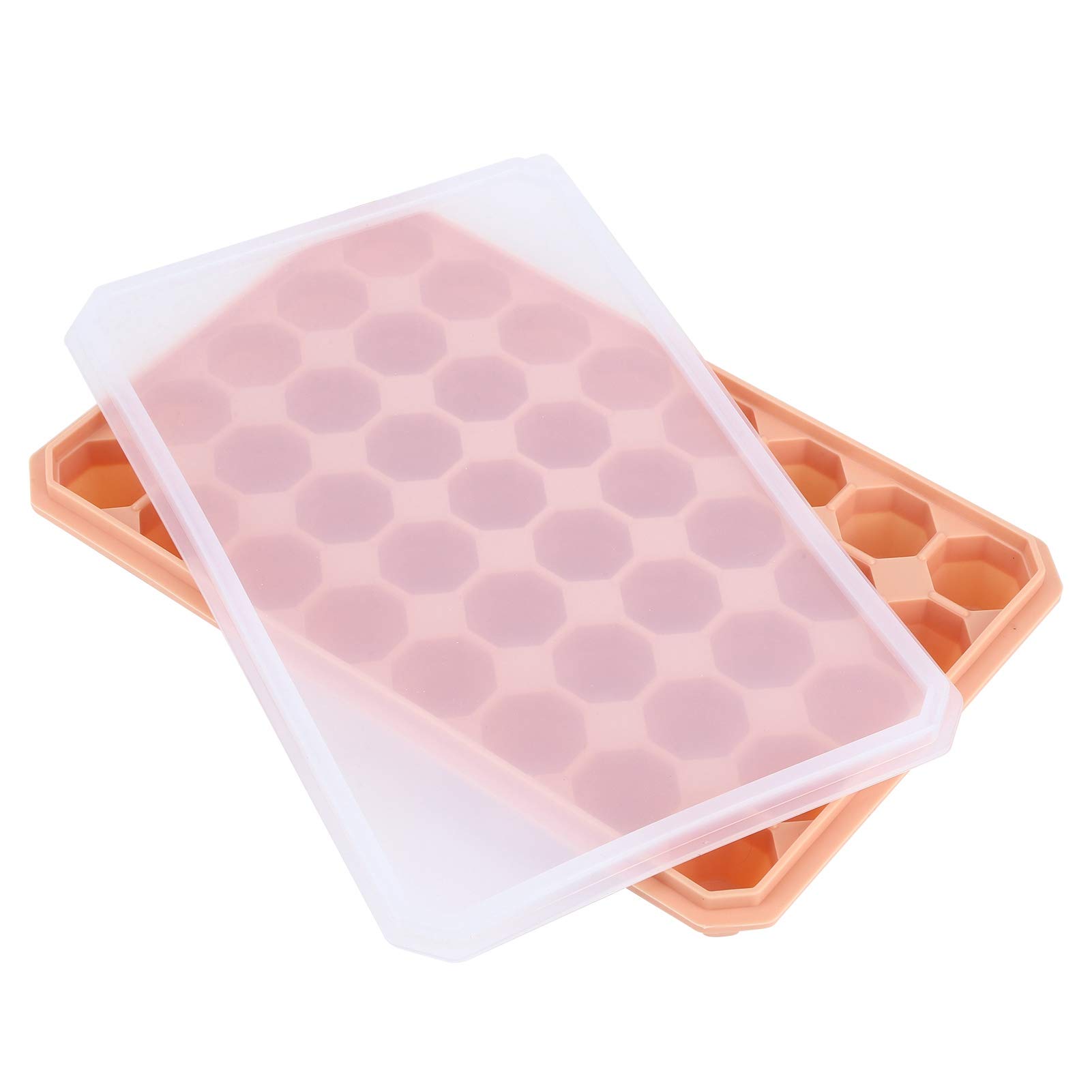 BPA-Free Silicone Ice Cube Tray - 40 Grids Heat Resistant & Odorless for Ice Cream, Pudding & Cocktails | Sunset Orange | Perfect for Parties, Home Bars & Summer Drinks