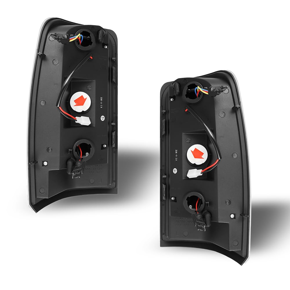 Winjet Street Series LED Tail Lights for 2000-2006 Chevy Suburban, GMC Yukon & Tahoe - Smoke Lens, Red/Black Housing - Enhanced Visibility & Style for Night Driving & Off-Road Adventures