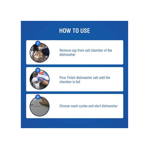 Finish Dishwasher Water Softener Salt - 6.6 lbs for Bosch & Other Dishwashers | Prevents Limescale & Improves Cleaning Performance | Ideal for Hard Water Areas & Daily Dishwashing