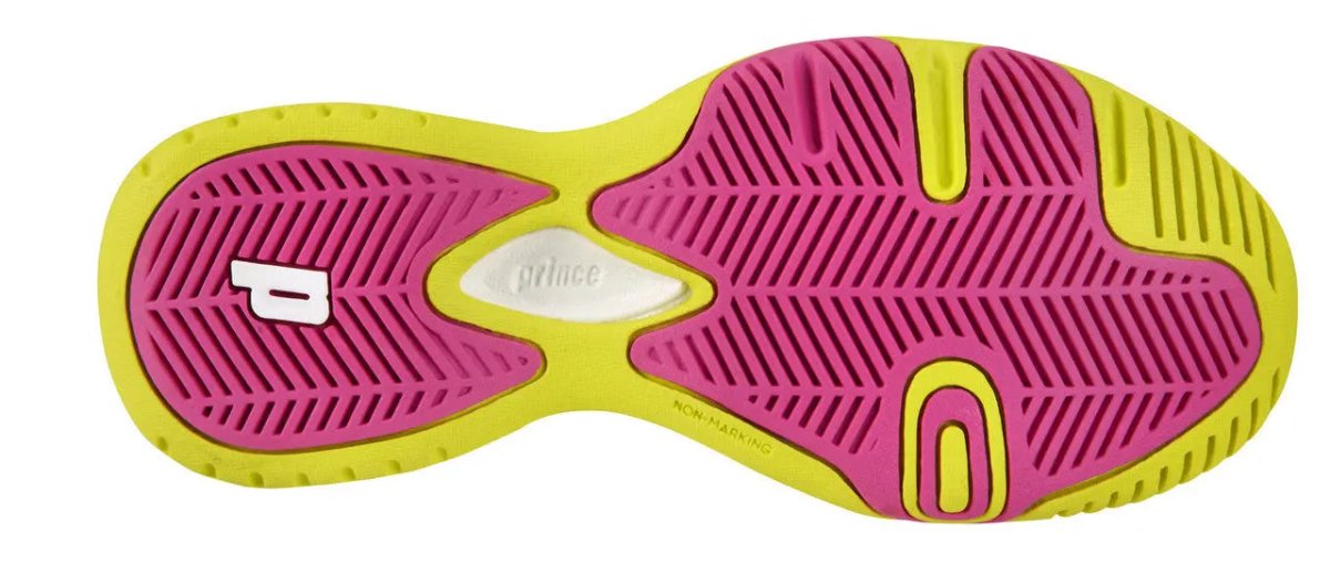 Prince T22 Pink/Yellow Junior Tennis Shoes - Lightweight & Durable for Kids - Perfect for Court Training & Casual Wear
