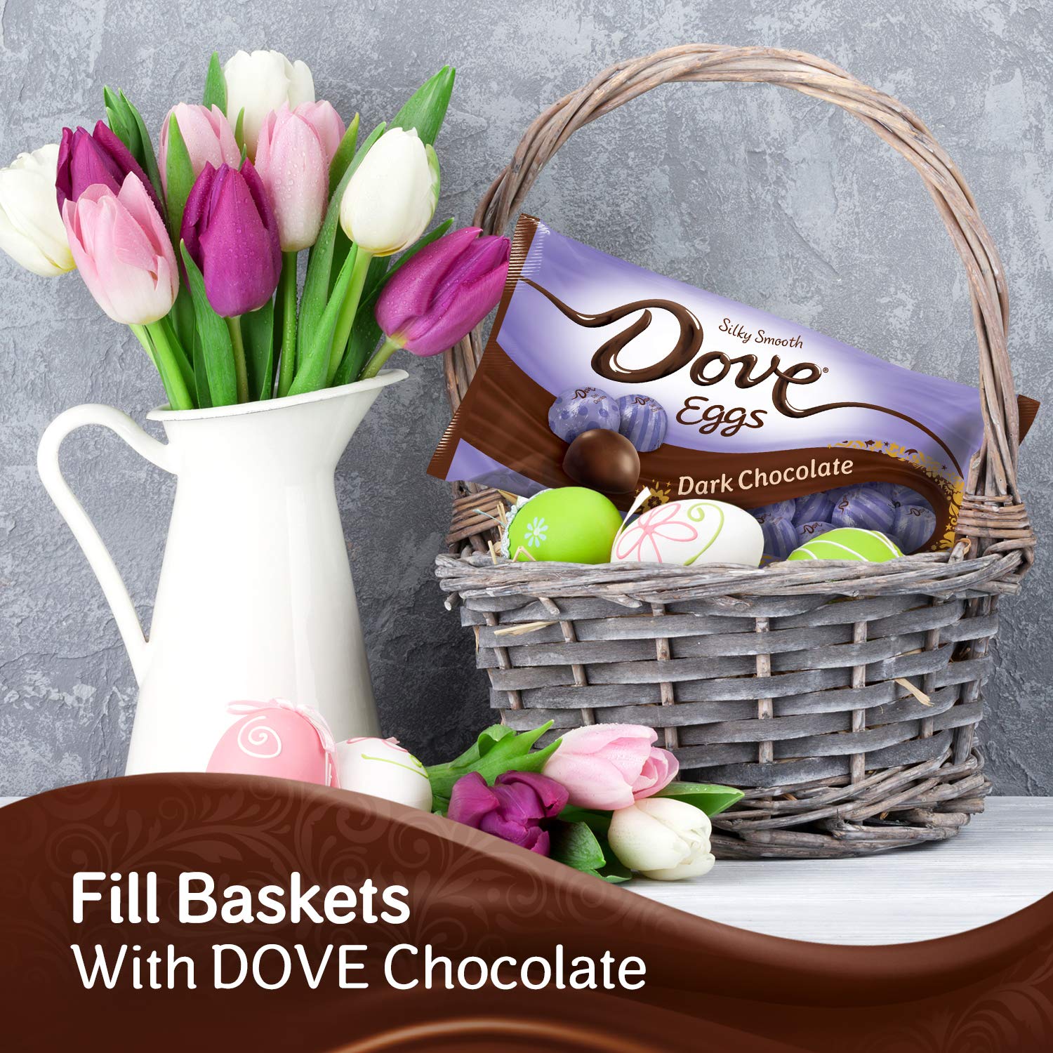Dove Easter Dark Chocolate Candy Eggs 8.87 oz - Premium Holiday Treats for Easter Baskets, Gift Giving & Party Favors