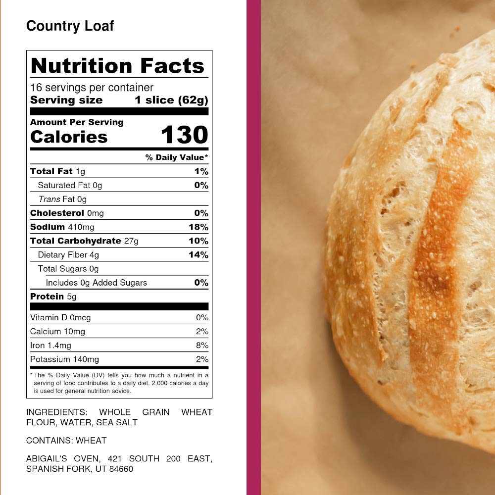 Fresh Sourdough Bread - Authentic San Francisco Bakery Style Dutch Oven Country Loaf - Handmade Artisan Round Bread with 3 Simple Ingredients - Pre-Sliced (4 Pack) | Perfect for Sandwiches, Toast & Charcuterie Boards