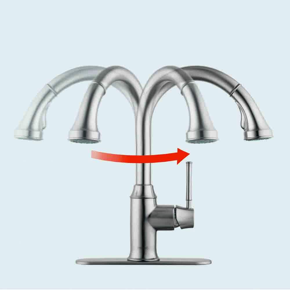 Hansgrohe Talis C Gold High Arc Pull-Down Kitchen Faucet with Sprayer - Brushed Gold Finish (Model 04215250) - Perfect for Modern Farmhouse & Luxury Kitchen Renovations