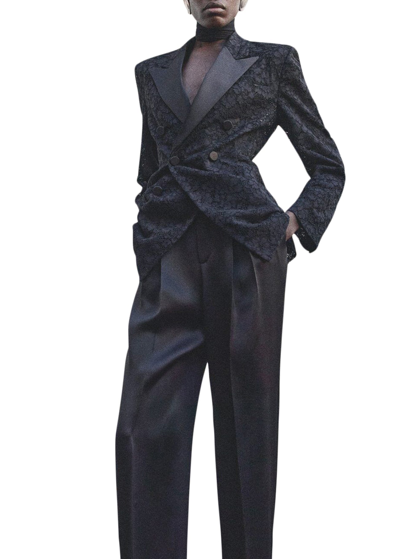 High Waisted Straight Leg Trousers for Women - Double Pleat & Center Crease Dress Pants - Office Work, Business Casual & Formal Wear