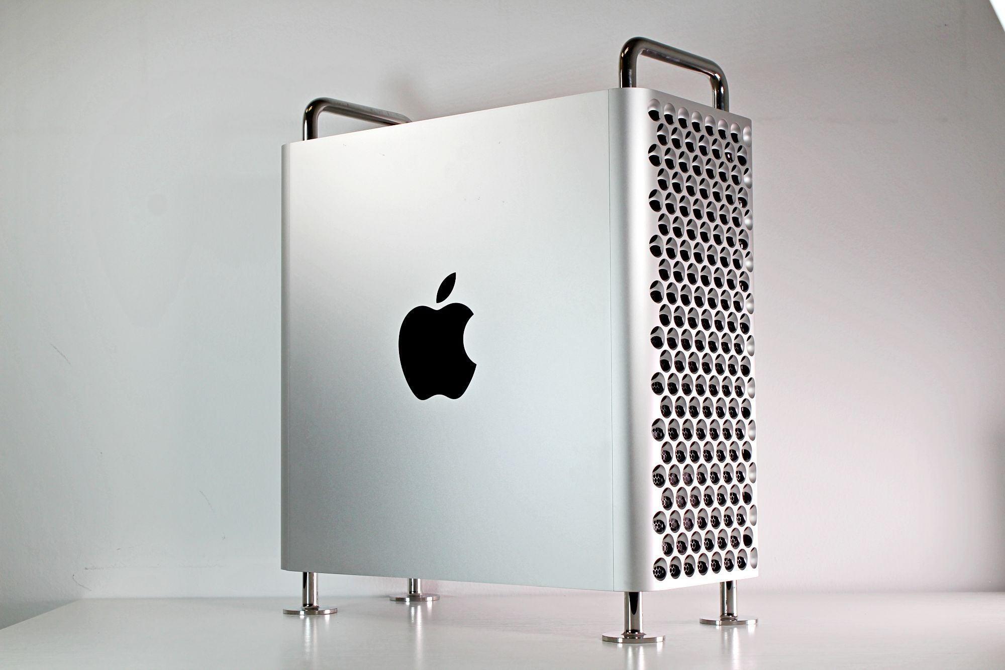 2019 Apple Mac Pro – 2.7GHz Intel Xeon W, 768GB RAM, 4TB SSD, AMD Radeon Pro Vega II (32GB) Silver – Includes Apple Keyboard & Mouse – Perfect for Video Editing, 3D Rendering & Professional Workstations