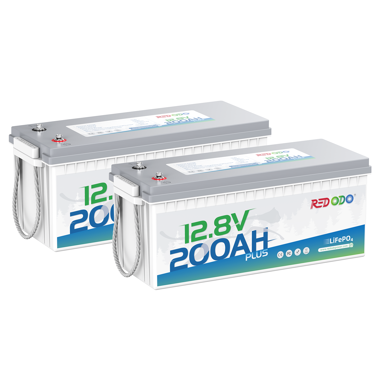 Redodo 12V 200Ah Plus Deep Cycle Lithium Battery - 2560W High Power for Solar Systems, RV, Marine & Off-Grid Applications | Reliable Energy Storage for Home Backup, Camping & Boating