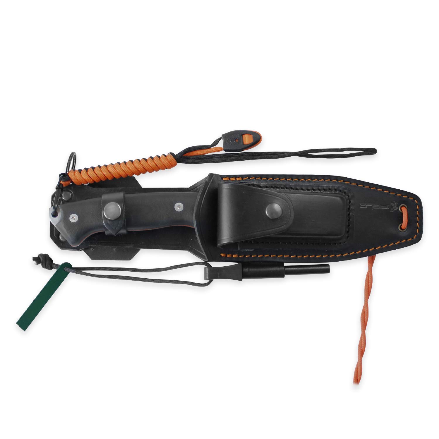 iFIELD Survival Knife with Satin Blade - Tactical Hunting & Camping Knife with Sheath - Outdoor Gear for Fishing, Hunting, Hiking & Survival Activities - Perfect for Campers, Adventurers & Preppers