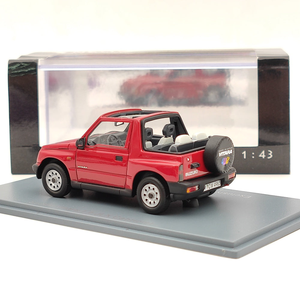1/43 NEO SCALE MODELS Suzuki Vitara 1.6 JLX Convertible Red Resin Die-Cast Car - Limited Edition Collectible for Display & Model Car Enthusiasts
