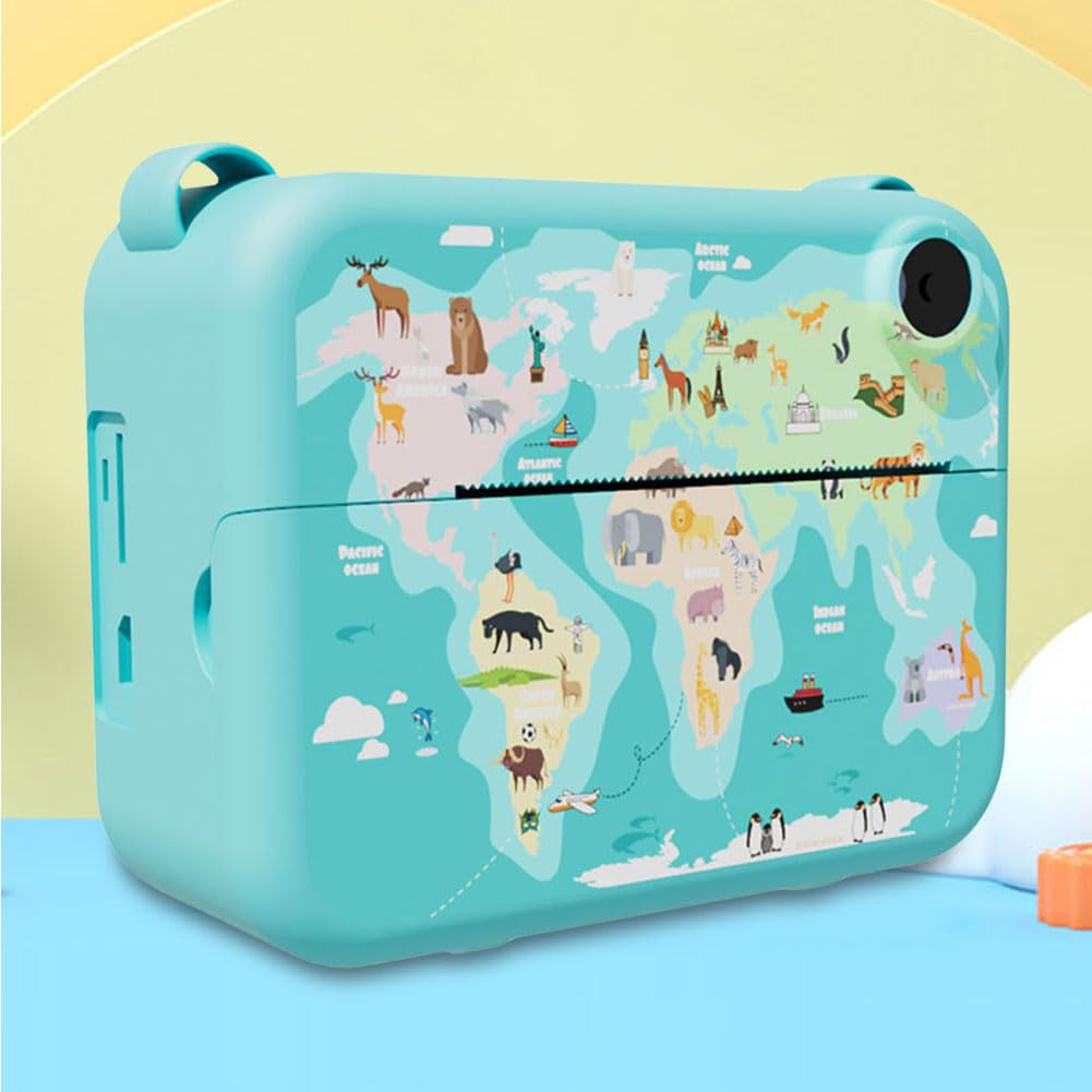 AVZYARDY Instant Print Camera for Kids - Portable Video Camera with 3 Rolls Photo Paper, Selfie Camera Toy for Toddlers, Perfect Birthday & Holiday Gift for Boys & Girls (Blue) - Great for Travel, Parties, and Family Memories