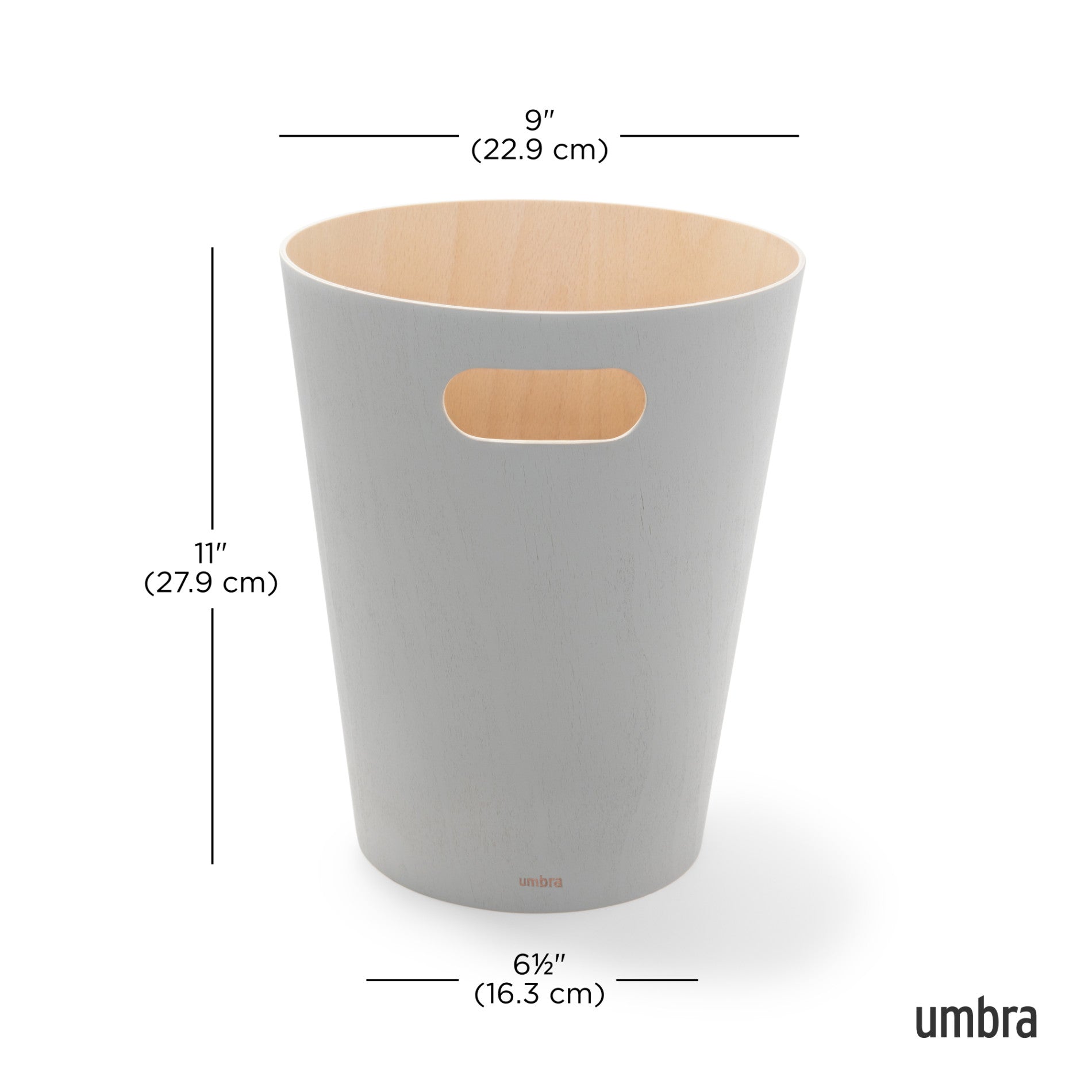 Wooden Trash Can with Lid - 13 Gallon Rustic Waste Bin for Kitchen, Bathroom, Office & Outdoor Use - Eco-Friendly Wood Grain Design