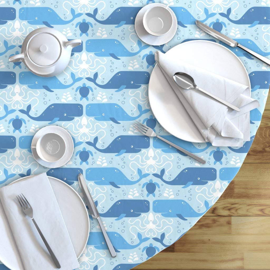Custom Printed Cotton Sateen Tablecloth 70