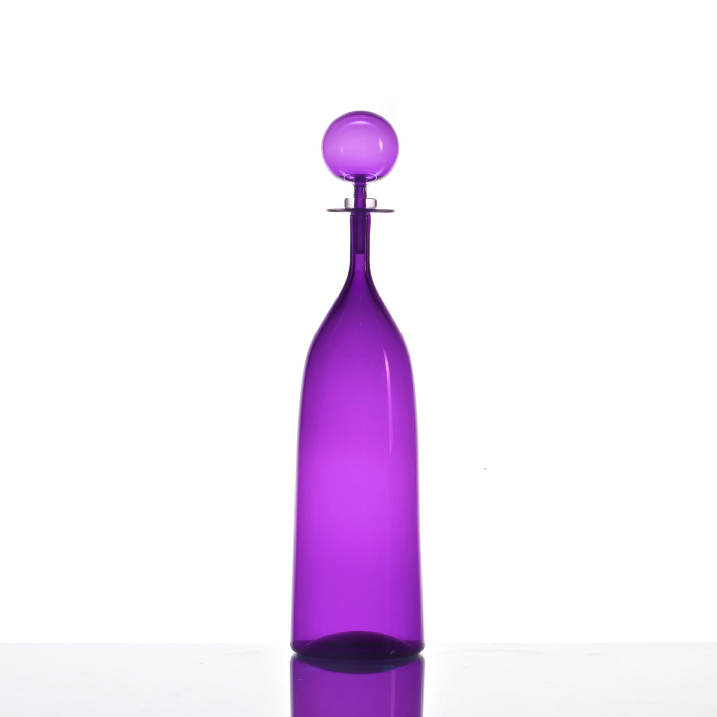 Joe Cariati Handblown Glass Small Tall Bottle Decanter - Elegant Wine & Liquor Pourer for Home Bar, Dining Table & Gift Giving
