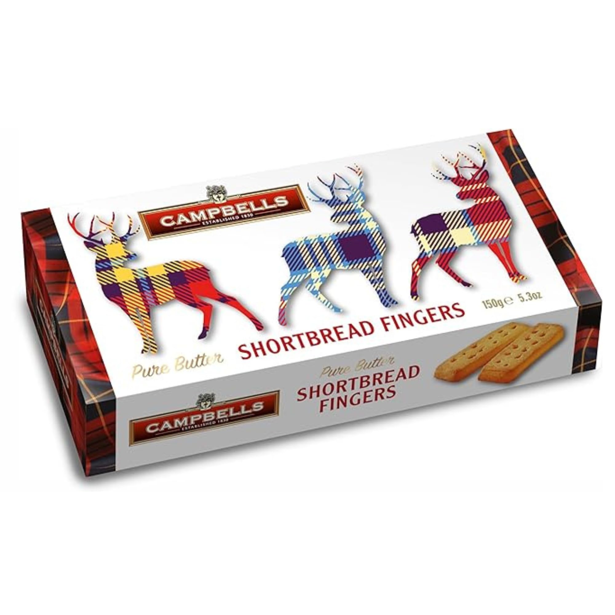 Premium Scottish Shortbread Fingers - Pure Butter Cookies for Tea Time & Gifting | 5.29 Oz