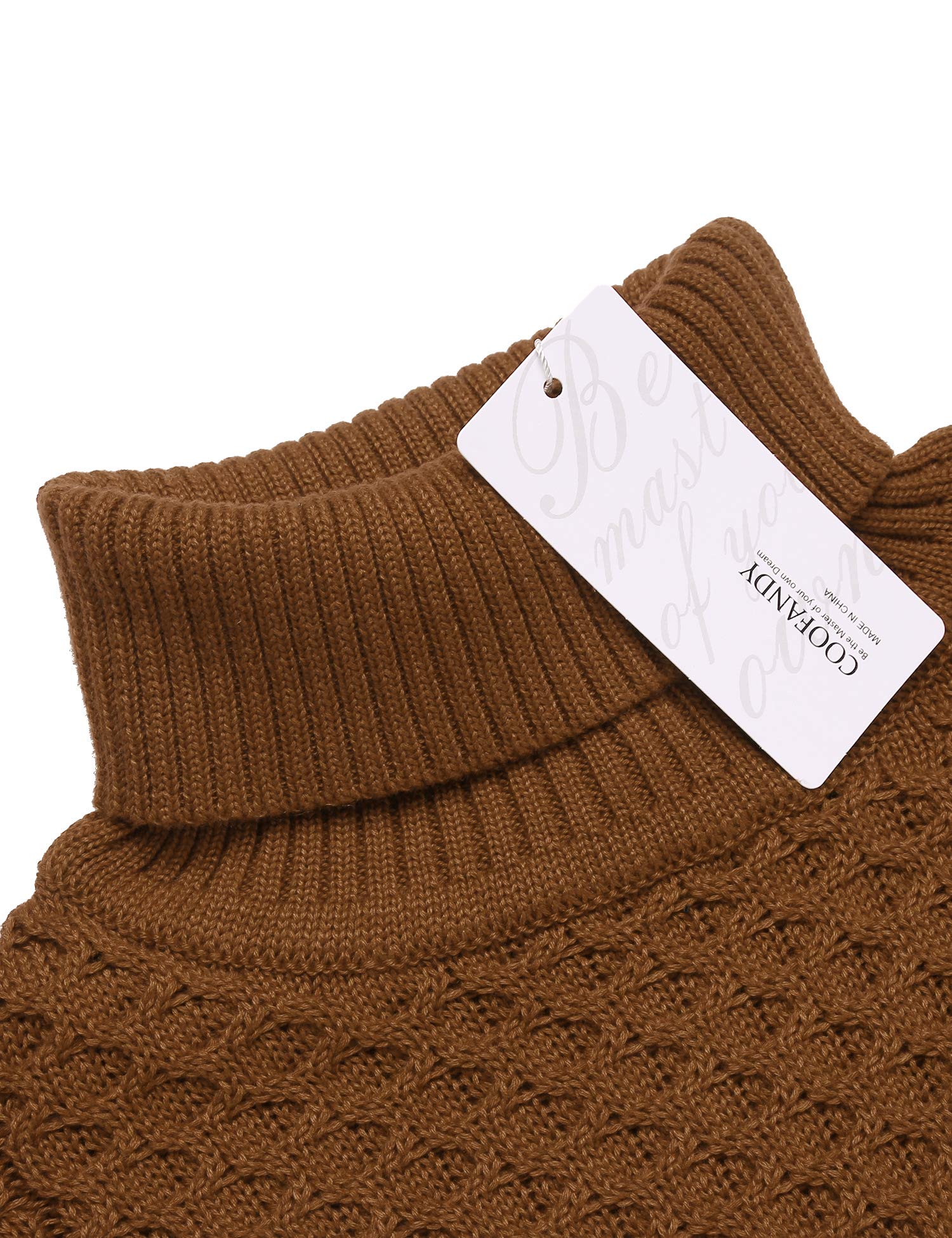 COOFANDY Men's Slim Fit Turtleneck Sweater - Casual Knit Pullover for Winter, Fall & Spring | Warm Comfortable Solid Color Sweater for Office, Date Night & Everyday Wear
