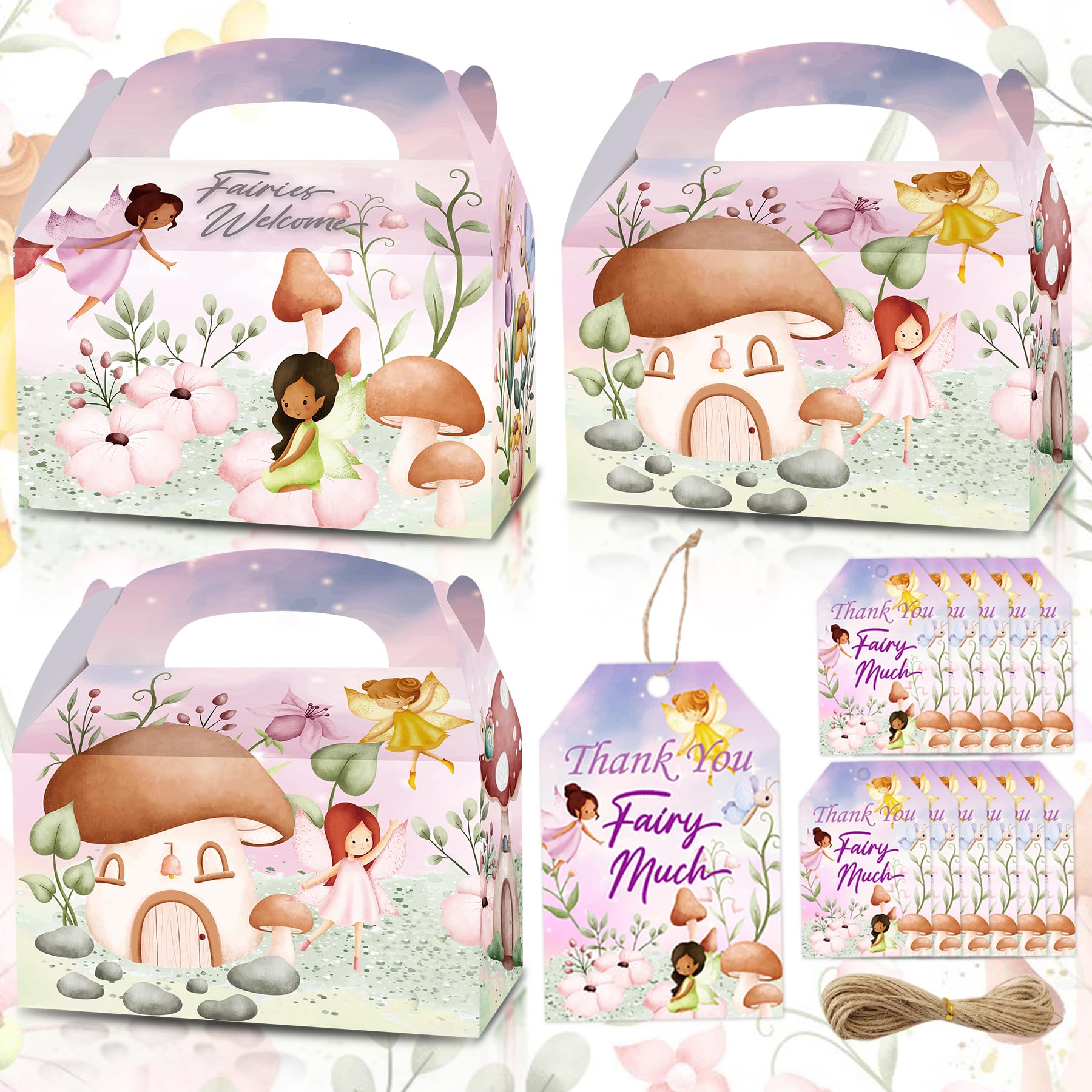 Fairy Tale Party Favor Boxes 12 Pcs - Kids Birthday & Baby Shower Supplies for Gift Giving