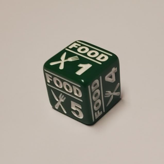 Magic: The Gathering Compatible Food Token Counter Dice - 5 Pack for MTG Card Game Accessories | Perfect for Board Games, RPGs, and Collectible Card Game Enthusiasts