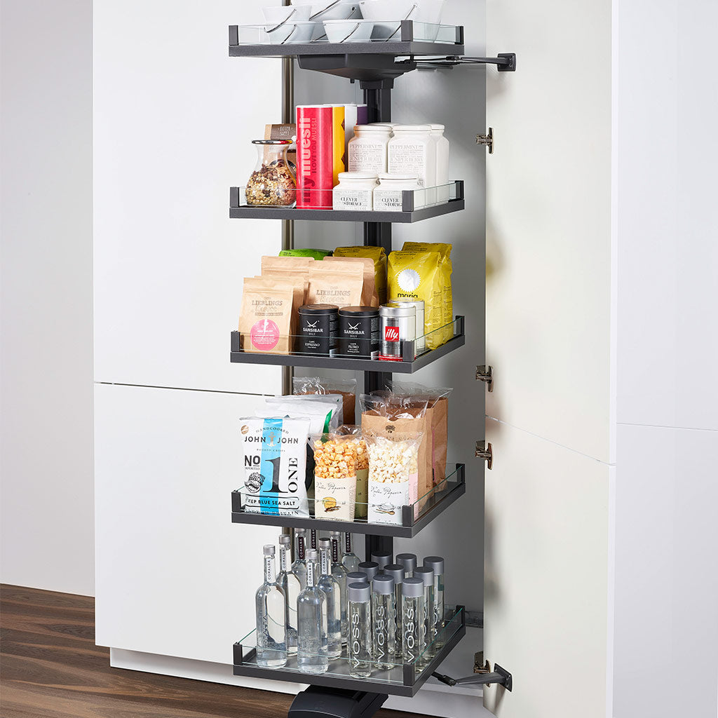 Convoy Premio Pull Out Pantry Organizer - Expandable Kitchen Cabinet Storage Shelf for Spices, Cans & Food - Perfect for Small Spaces, Apartments & RVs
