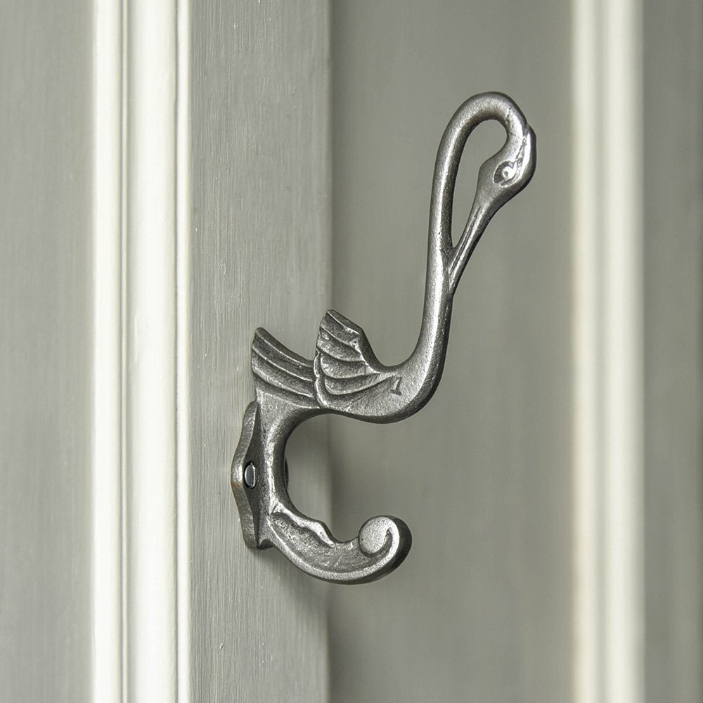 Heron Hook - Heavy Duty Cast Iron Hooks for Hanging Plants, Baskets & Outdoor Decor - Perfect for Garden, Patio & Home Organization