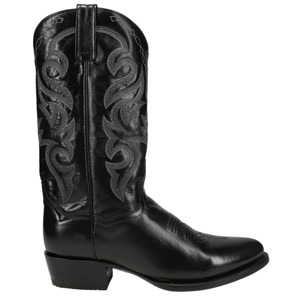 Dan Post Men's Milwaukee Round Toe Casual Boots - Mid Calf Western Boots for Men - Black Leather Cowboy Boots - Size 8.5 EW - Perfect for Country Dancing, Rodeo & Everyday Wear